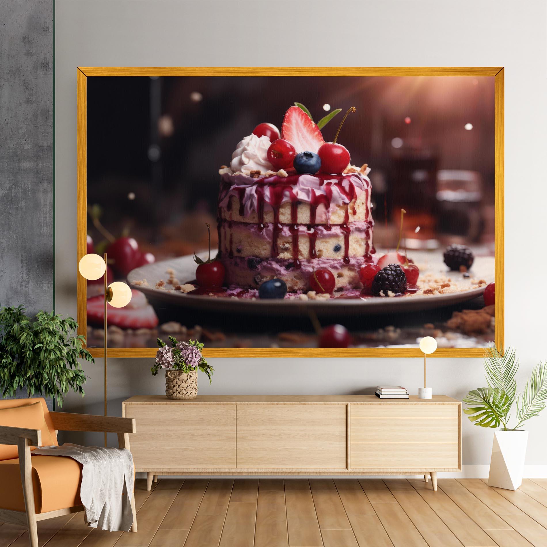 Vászonkép Berries Dessert mockup 9