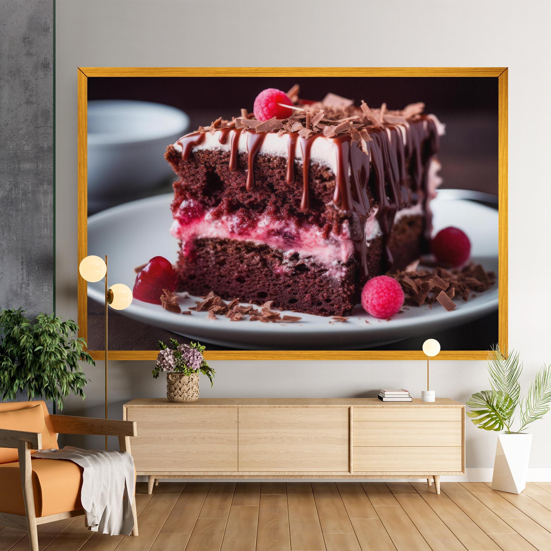 Vászonkép Brown Cake mockup 9