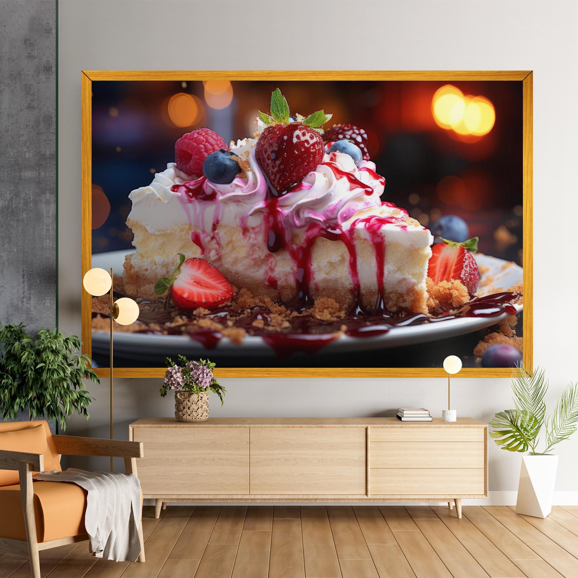 Vászonkép Cheesecake Berries mockup 9