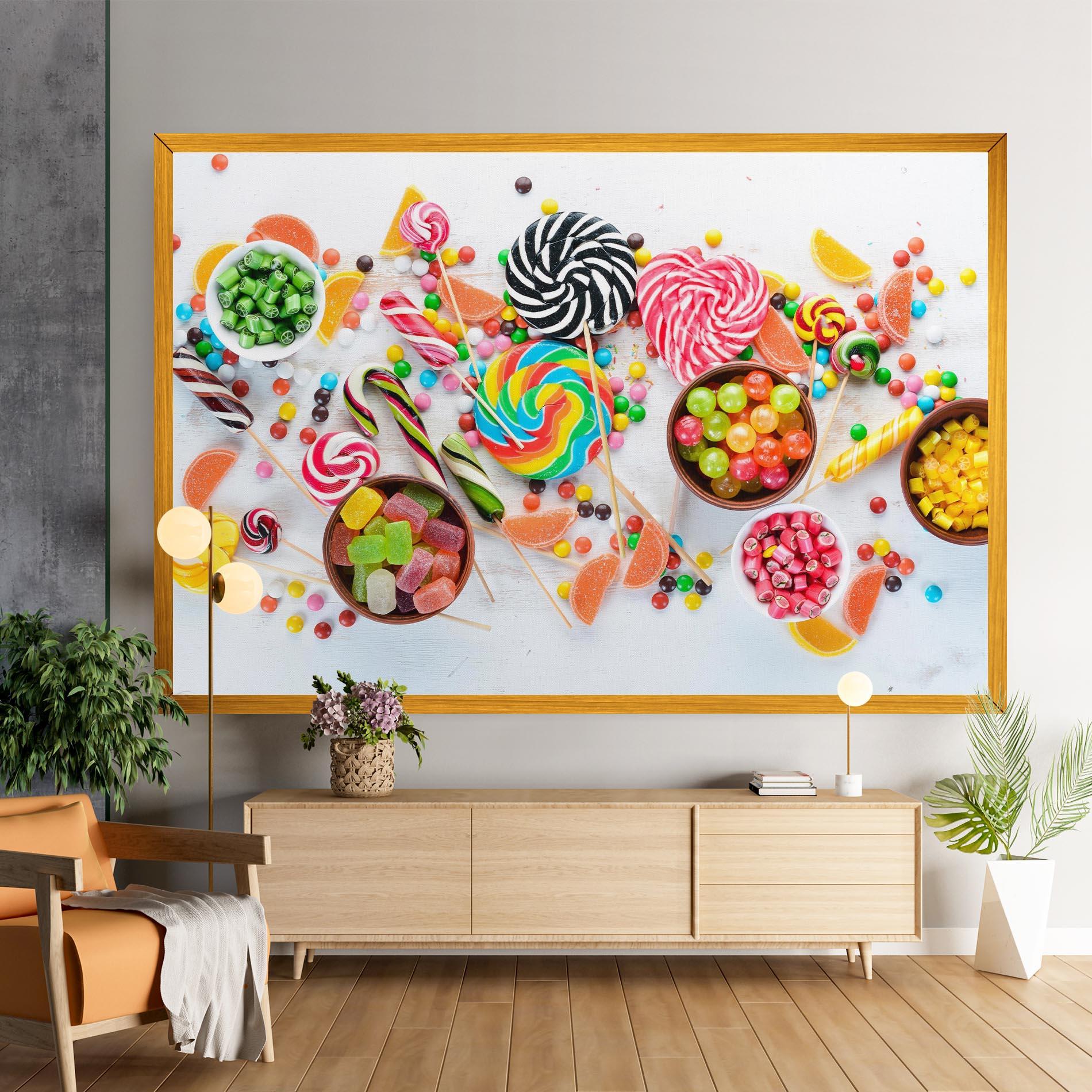 Vászonkép Colorful Candies Jelly mockup 9