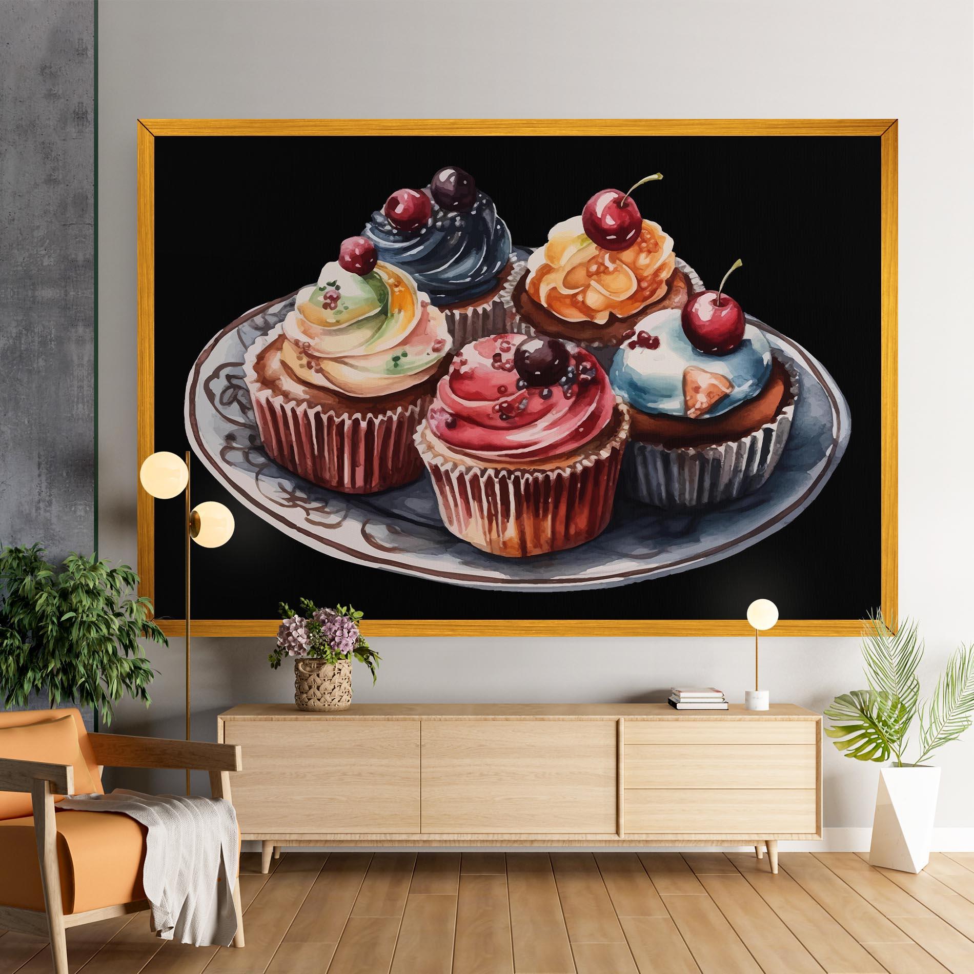 Vászonkép Colorful Muffins mockup 9