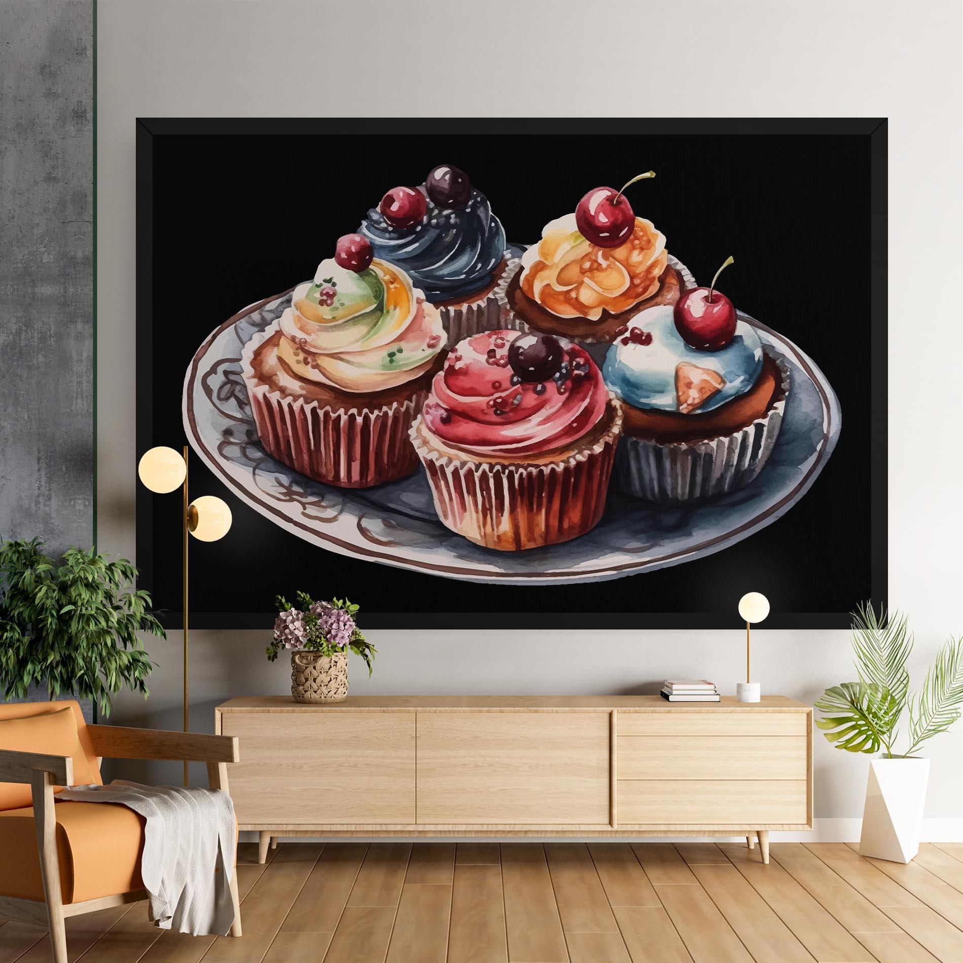 Vászonkép Colorful Muffins mockup 9