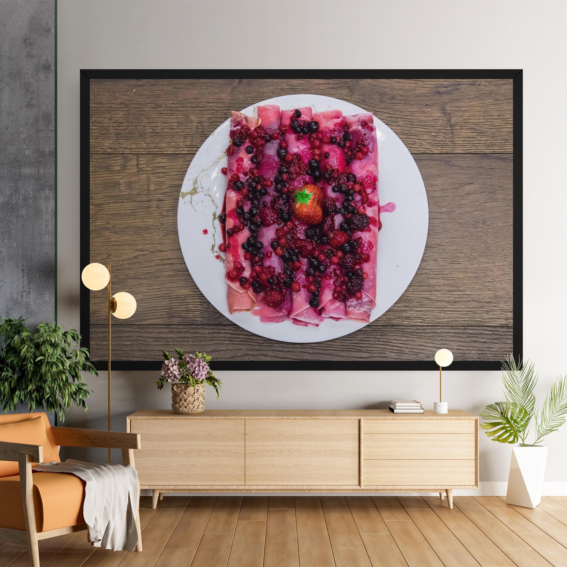 Vászonkép Strawberry Pancakes mockup 9