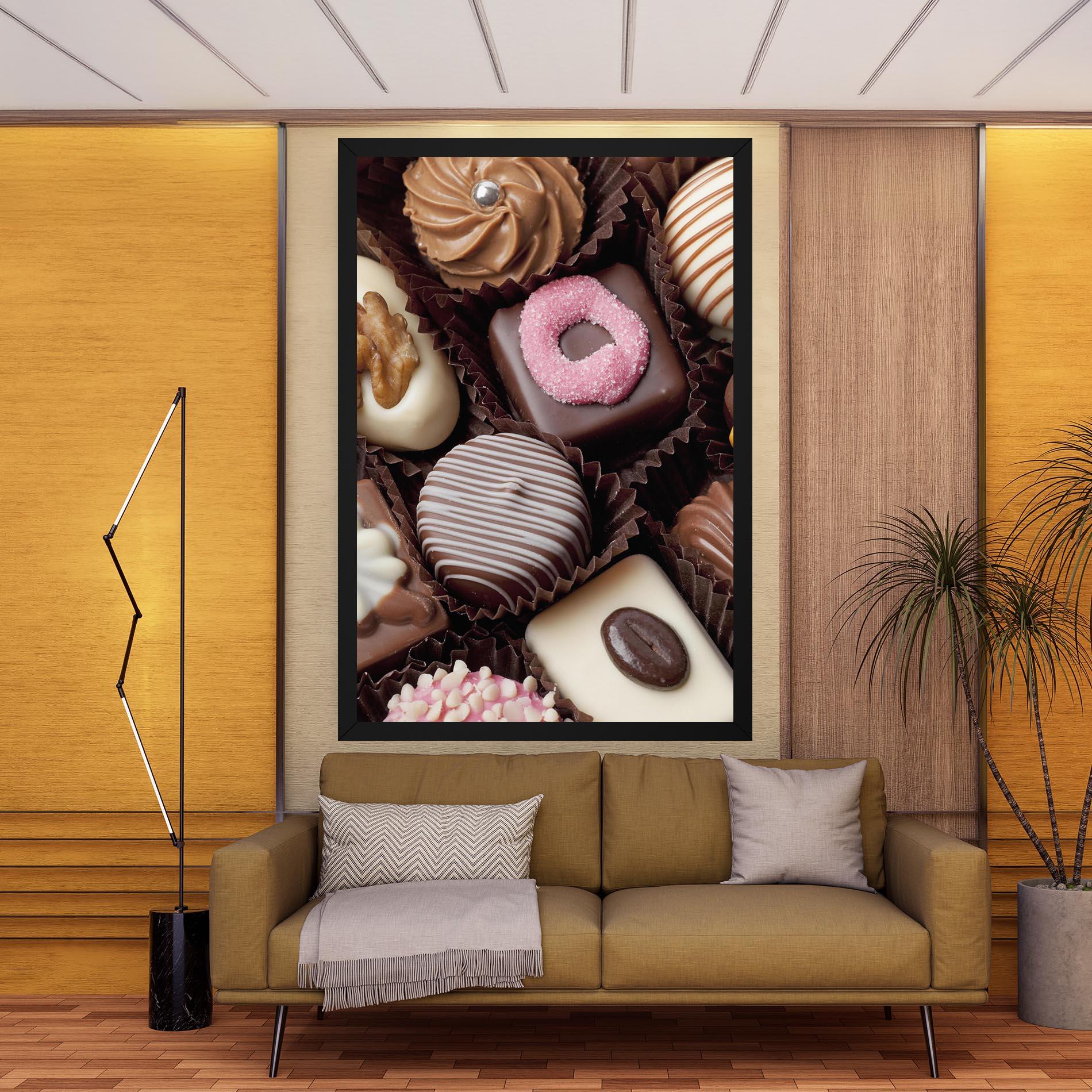 Vászonkép Chocolate Bonbons mockup 9