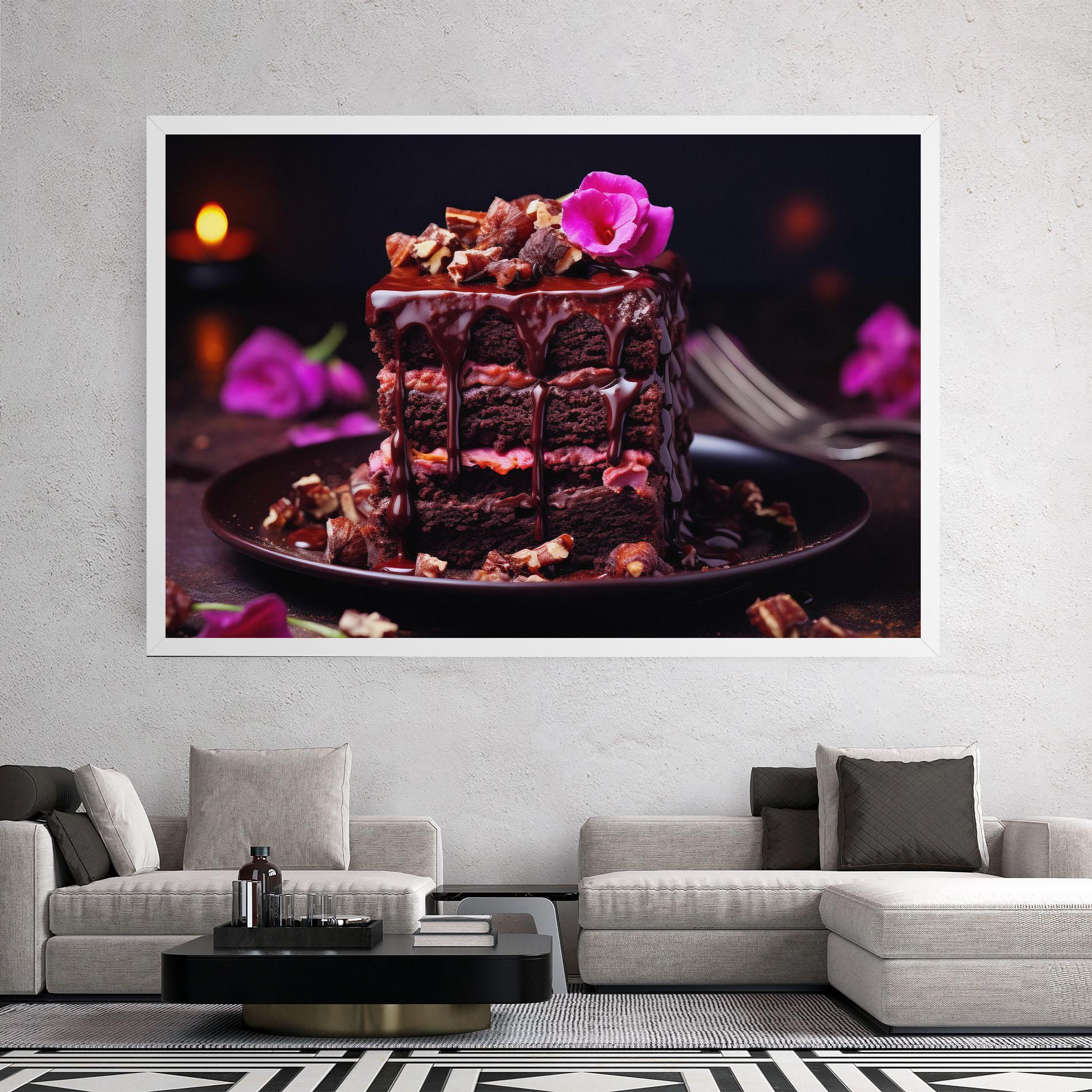 Vászonkép Pink Flower Cake mockup 2