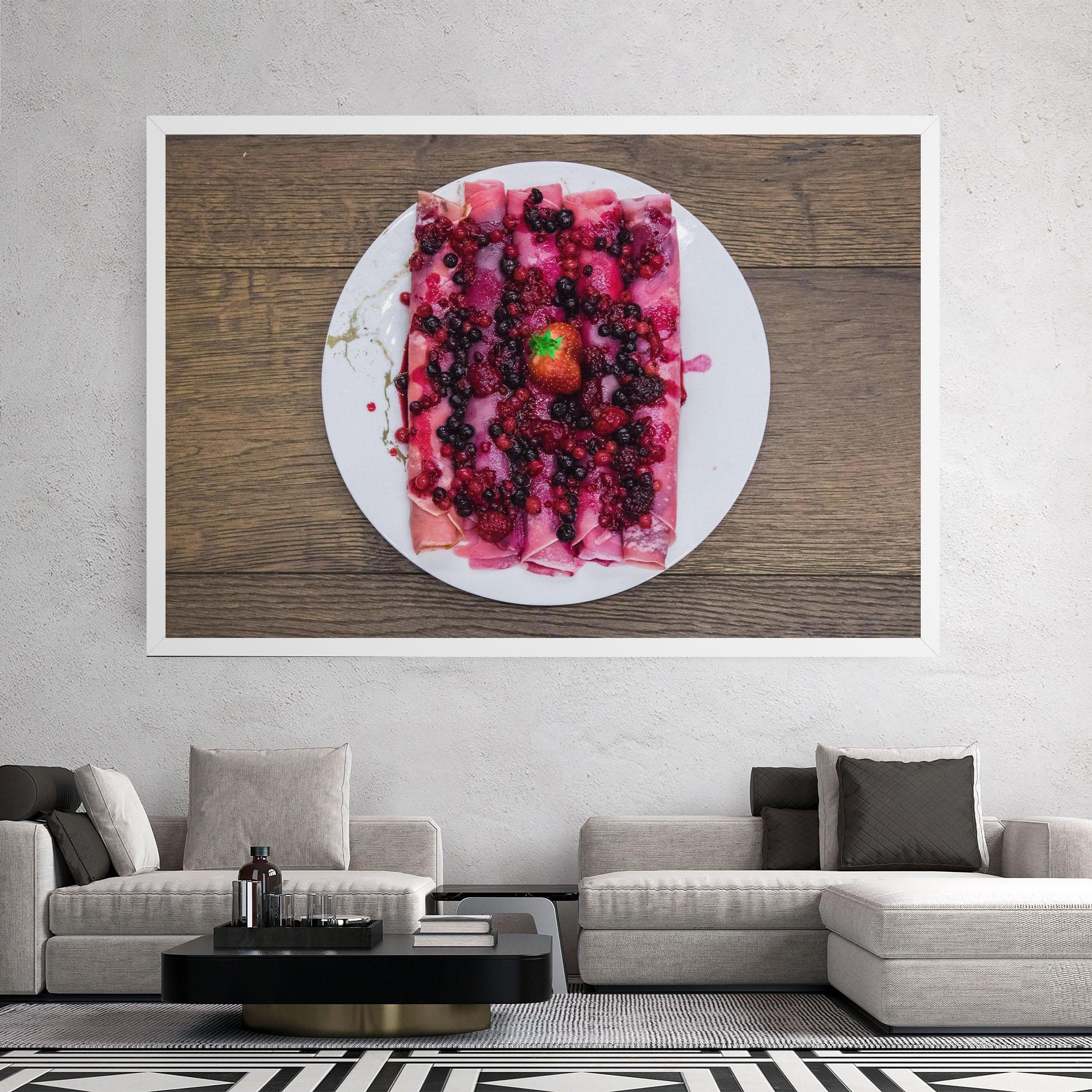 Vászonkép Strawberry Pancakes mockup 2