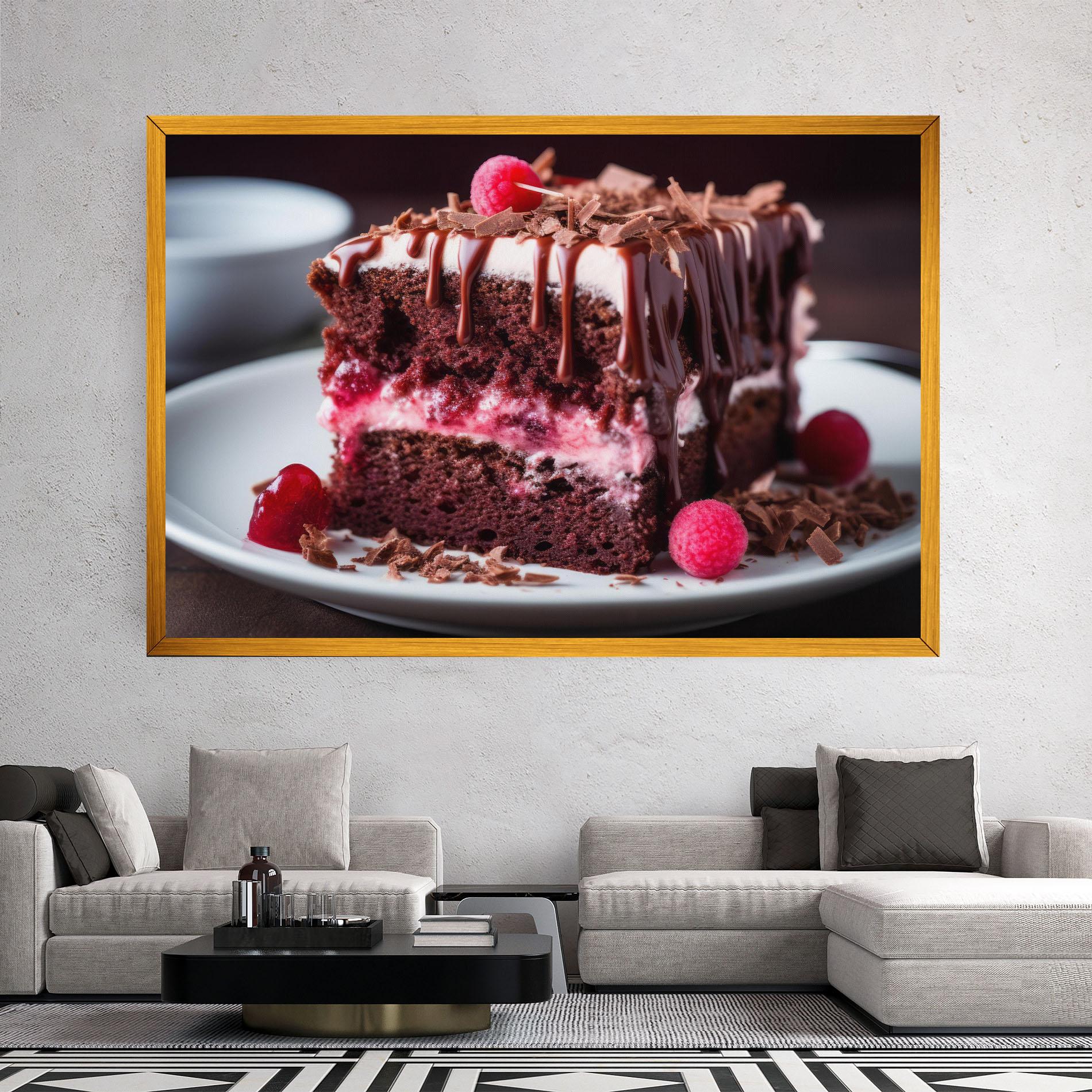 Vászonkép Brown Cake mockup 2