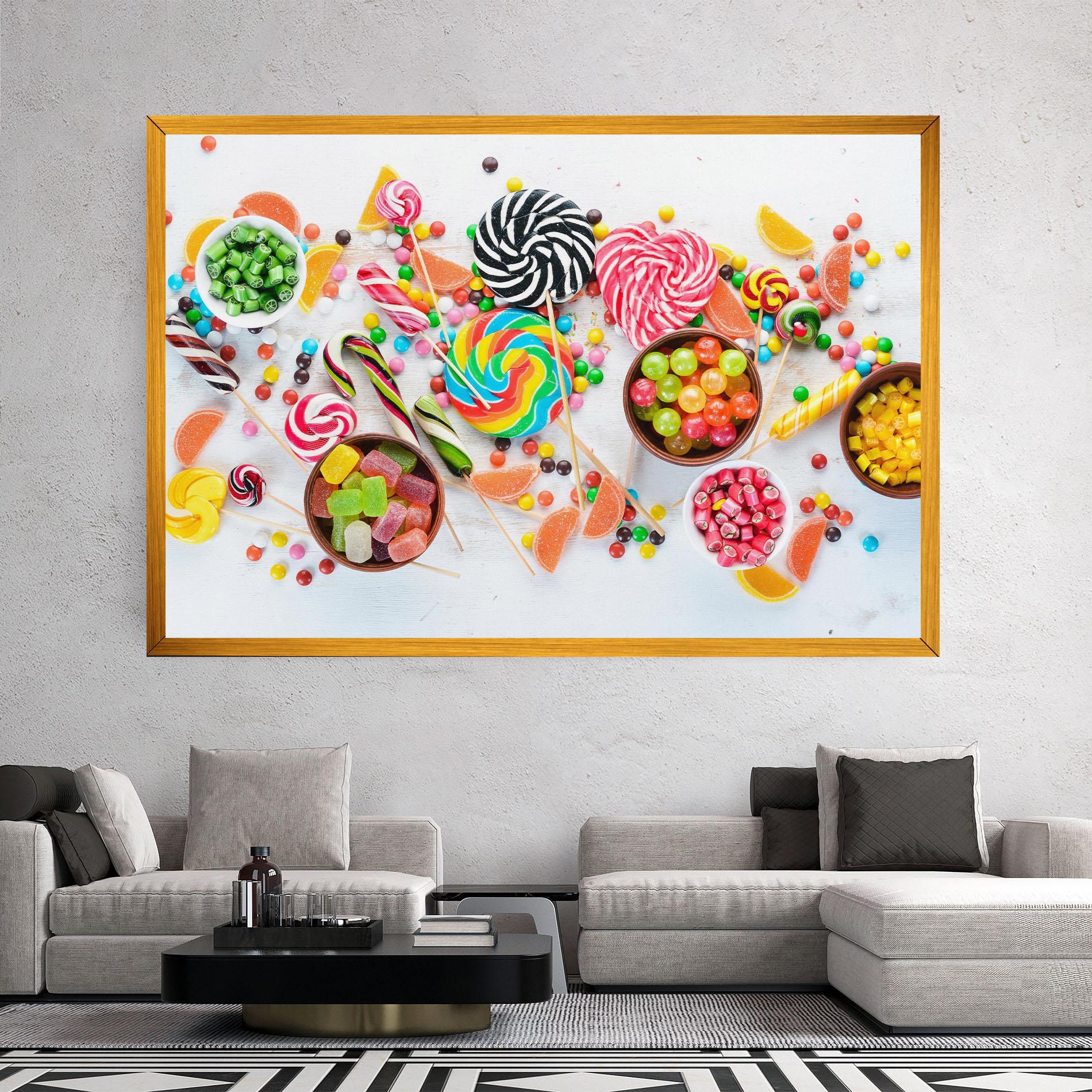 Vászonkép Colorful Candies Jelly mockup 2