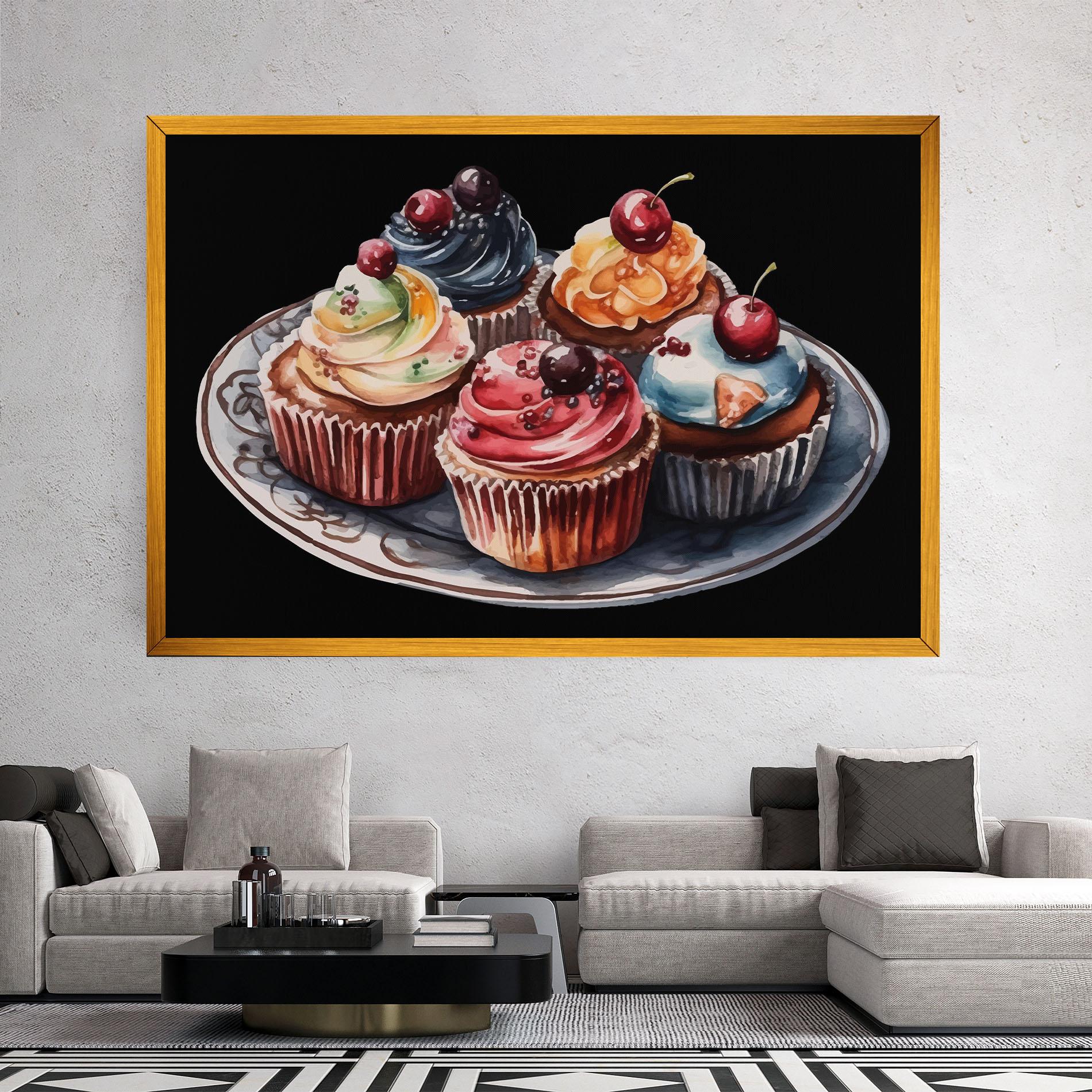 Vászonkép Colorful Muffins mockup 2