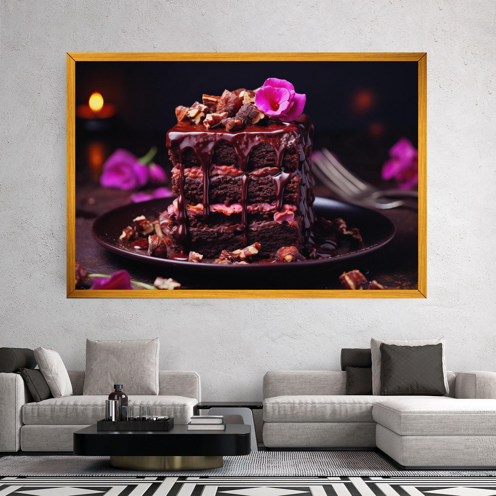 Vászonkép Pink Flower Cake mockup 2