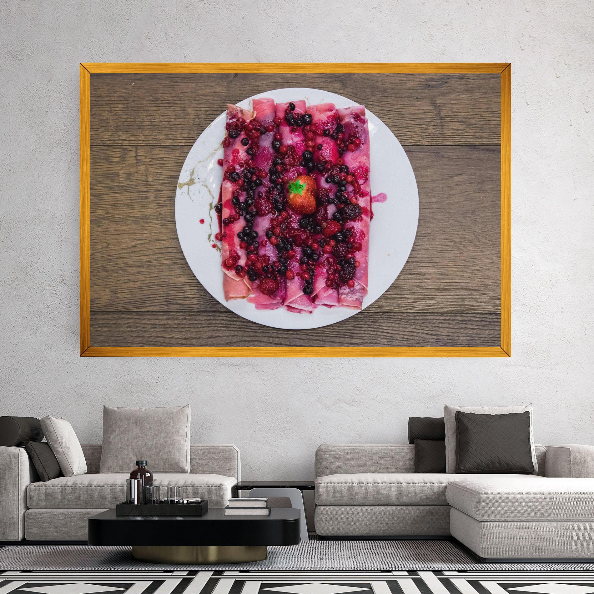 Vászonkép Strawberry Pancakes mockup 2