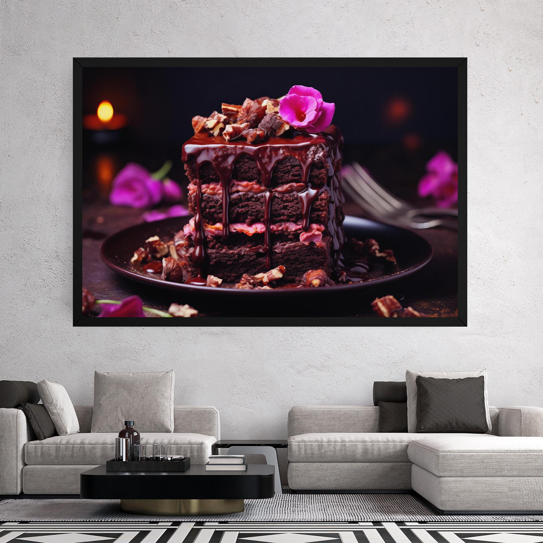 Vászonkép Pink Flower Cake mockup 2