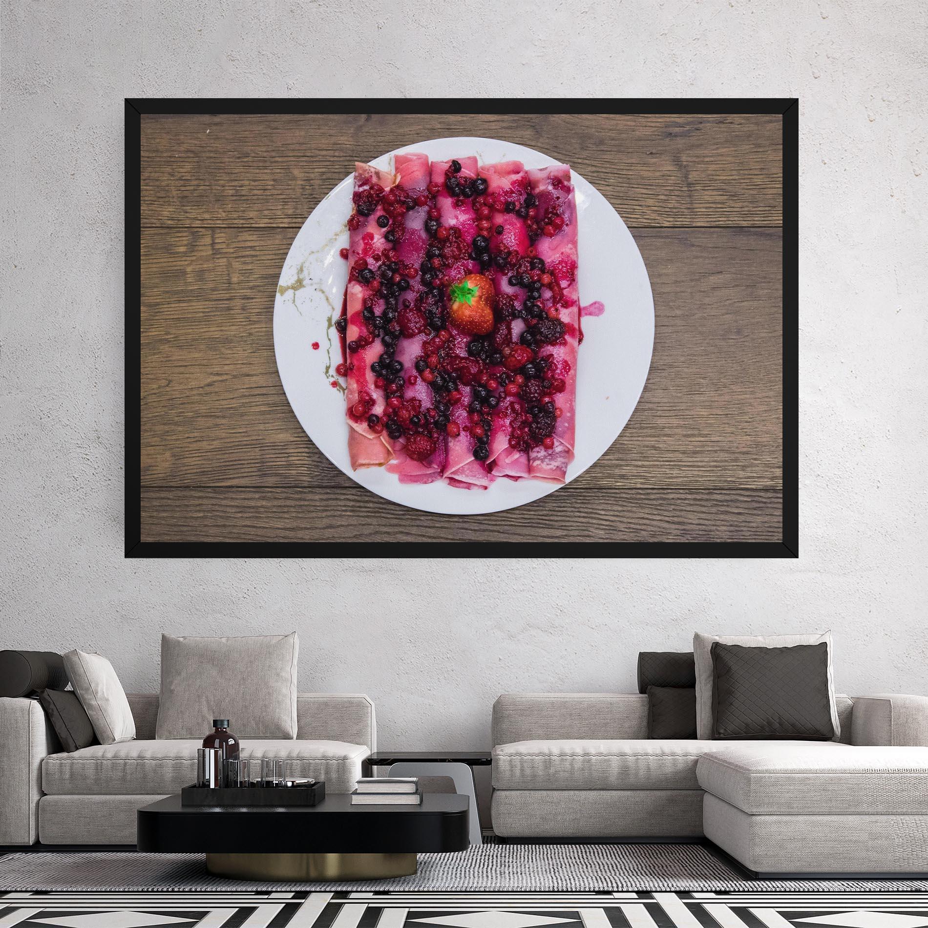 Vászonkép Strawberry Pancakes mockup 2