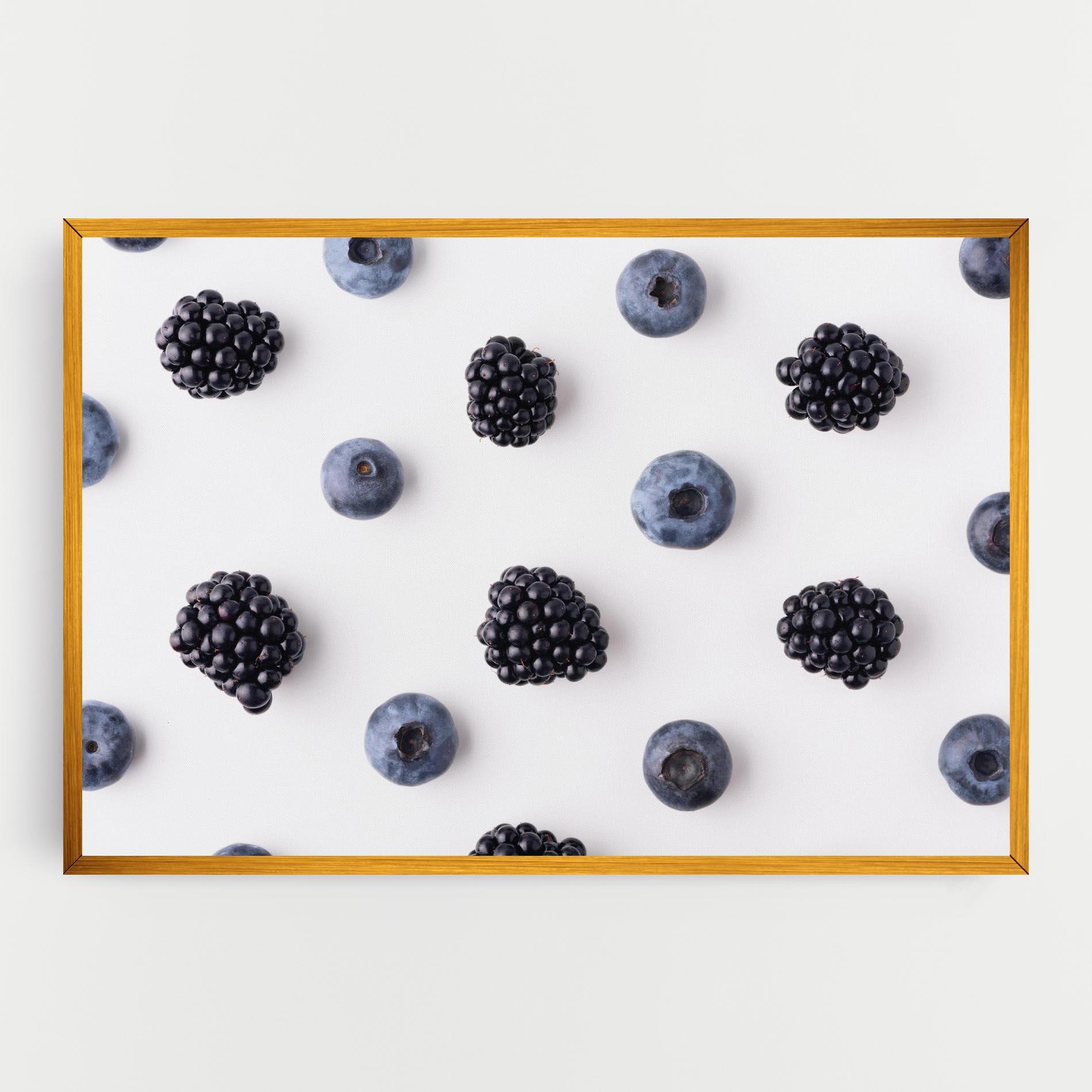 Vászonkép Blackberries And Blueberries mockup 0