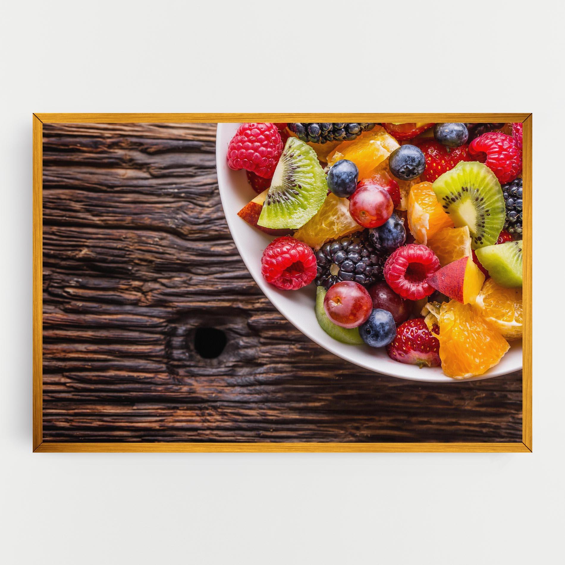 Vászonkép Fresh Fruit Salad mockup 0