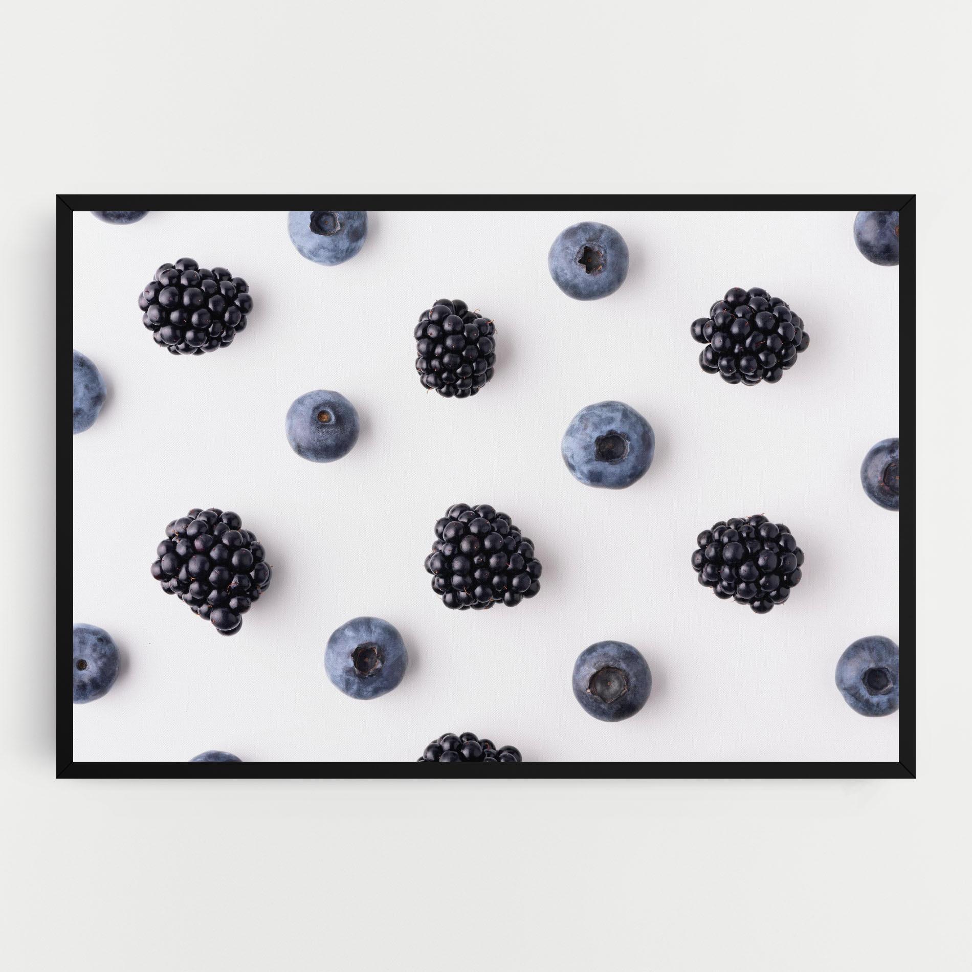 Vászonkép Blackberries And Blueberries mockup 0