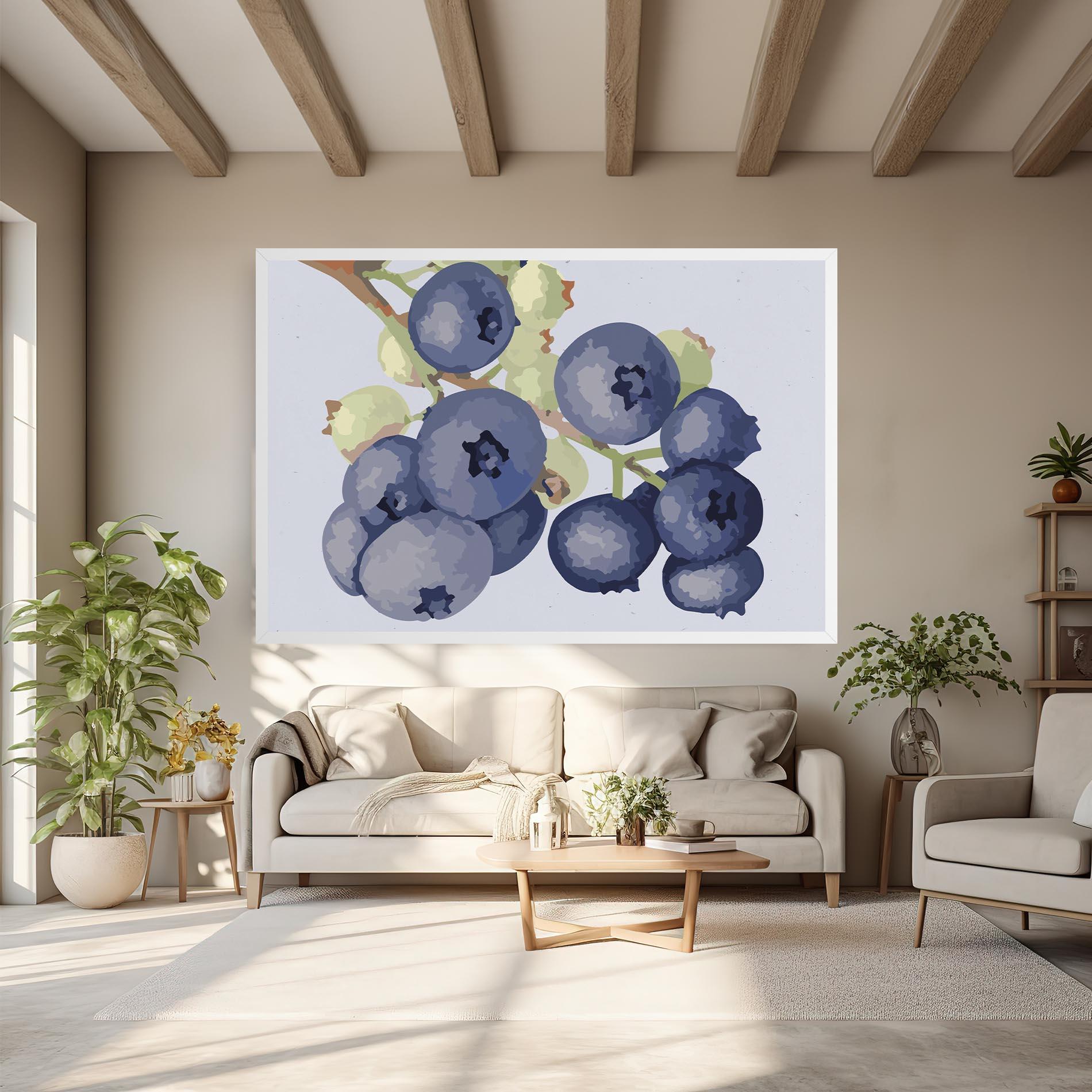 Vászonkép Blueberries Art mockup 6