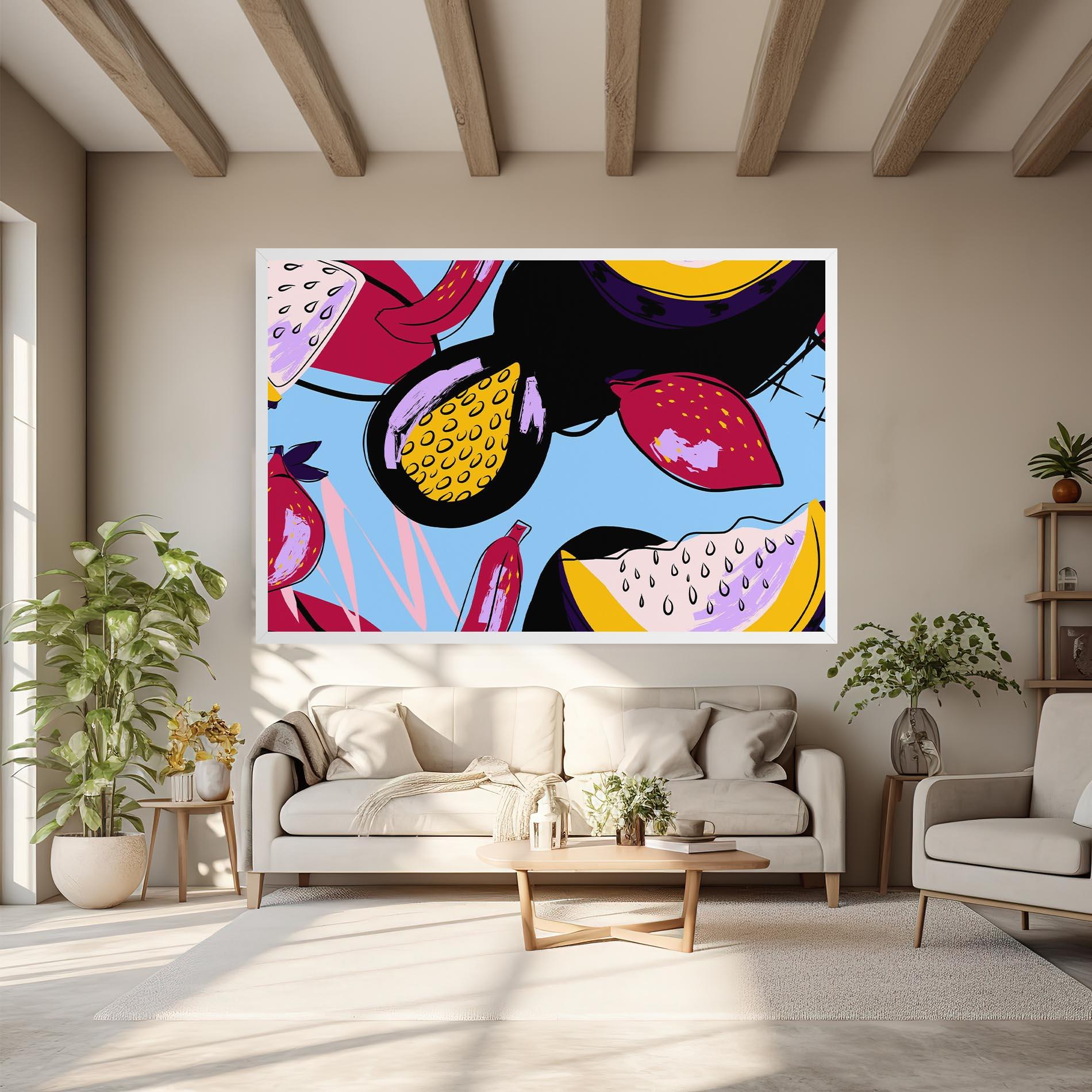 Vászonkép Colorful Fruits mockup 6