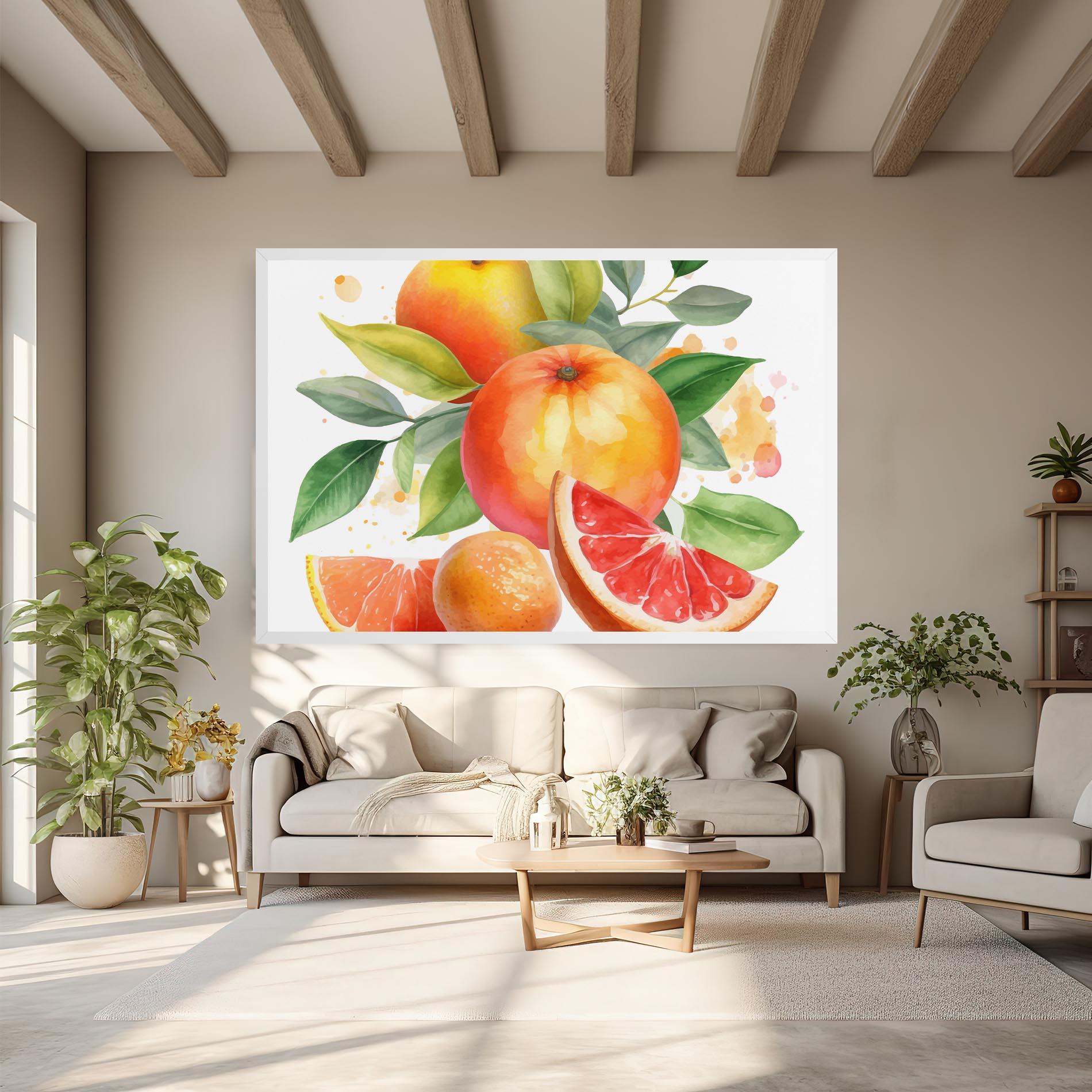 Vászonkép Grapefruit Art mockup 6