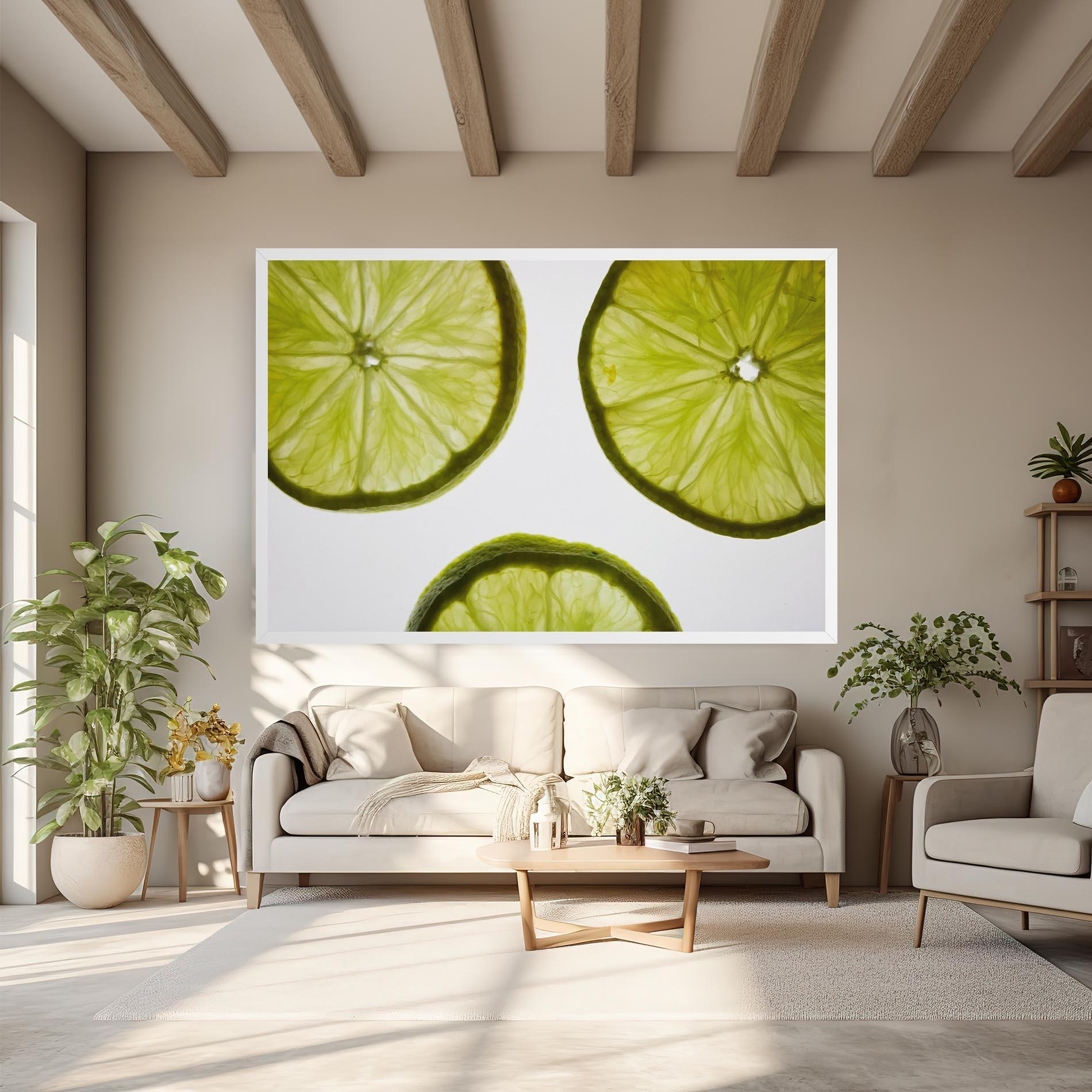 Vászonkép Lime Slice mockup 6