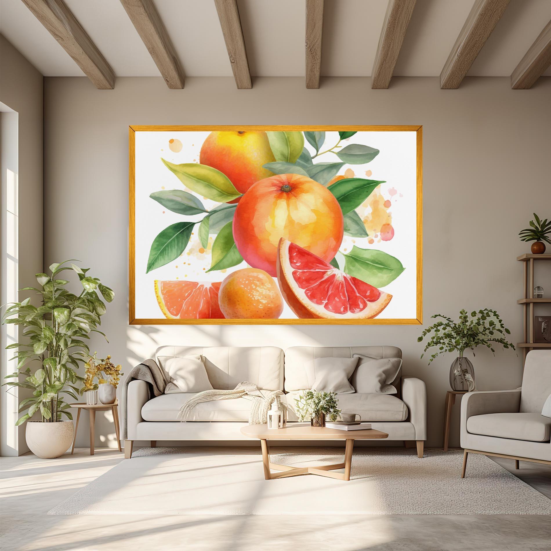 Vászonkép Grapefruit Art mockup 6