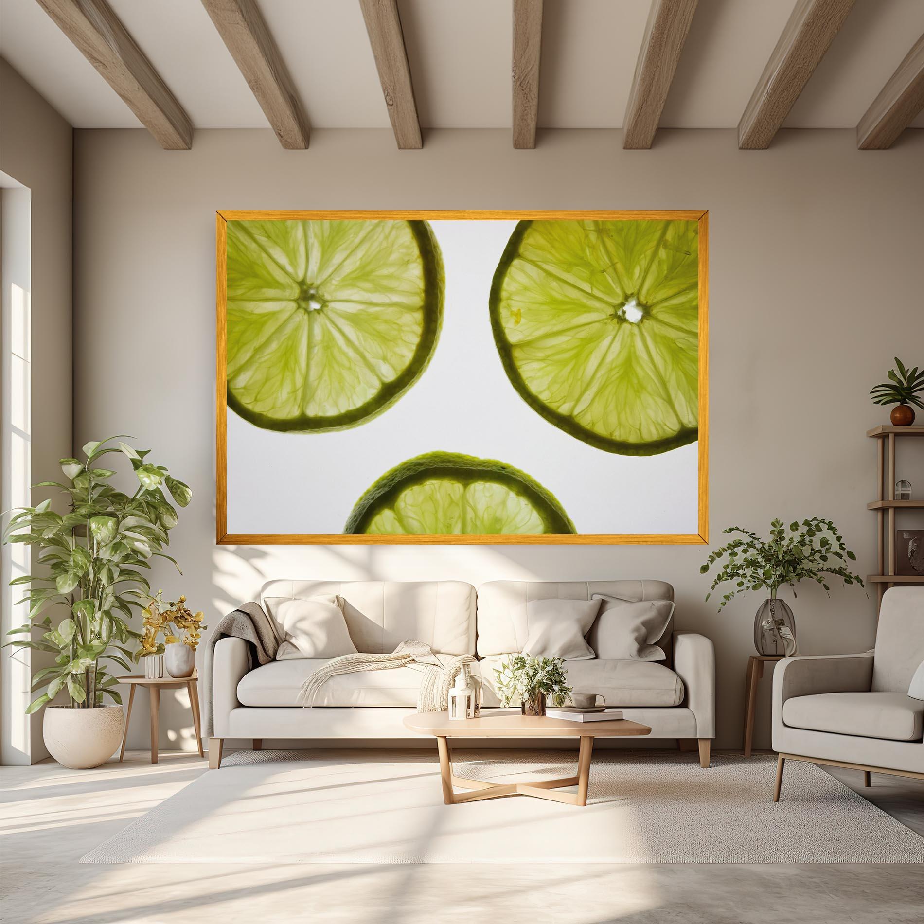 Vászonkép Lime Slice mockup 6