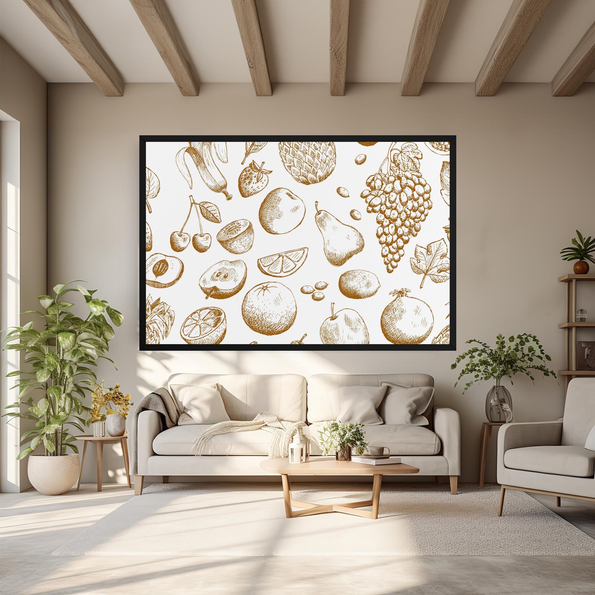 Vászonkép Floating Fruits mockup 6