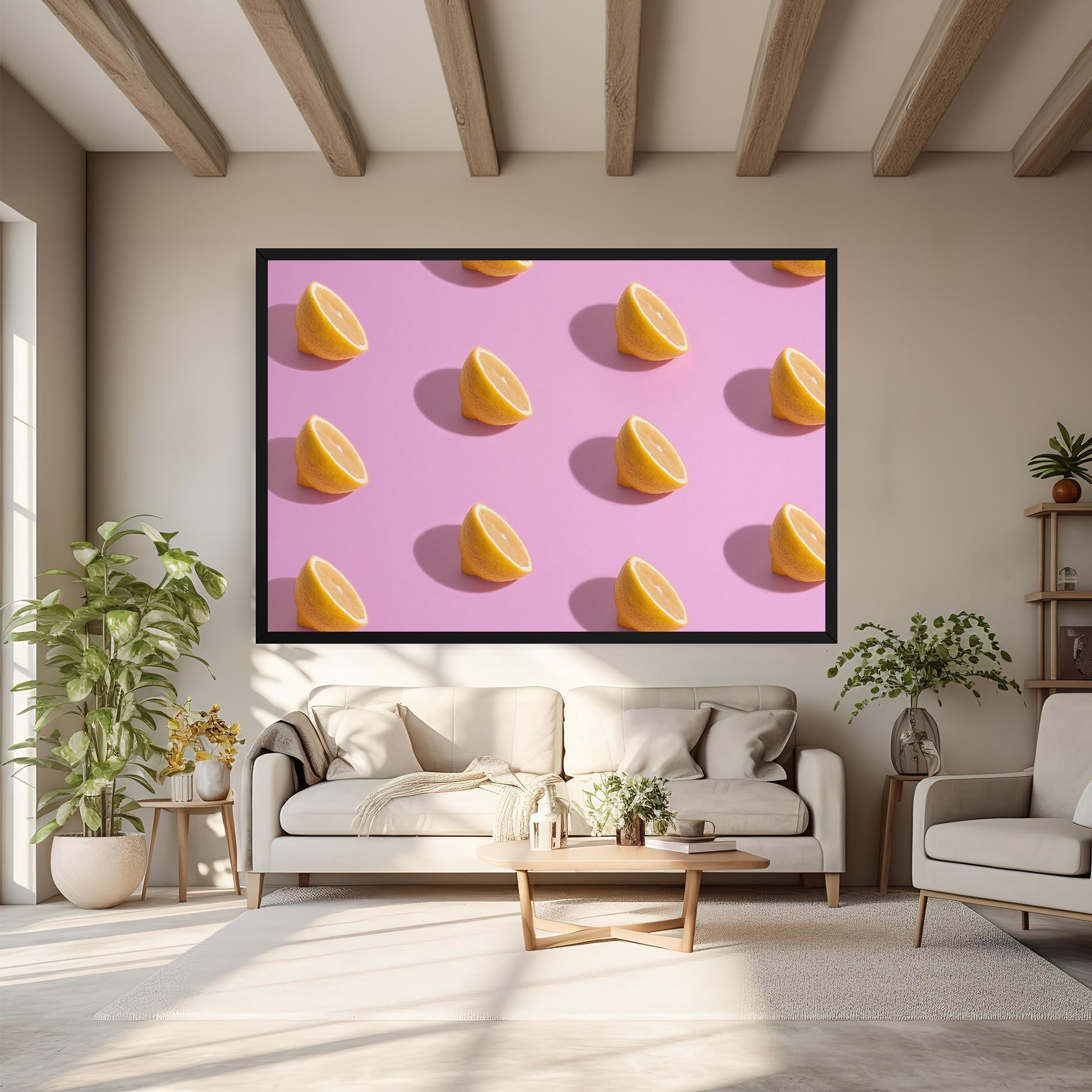 Vászonkép Lemon Pattern mockup 6