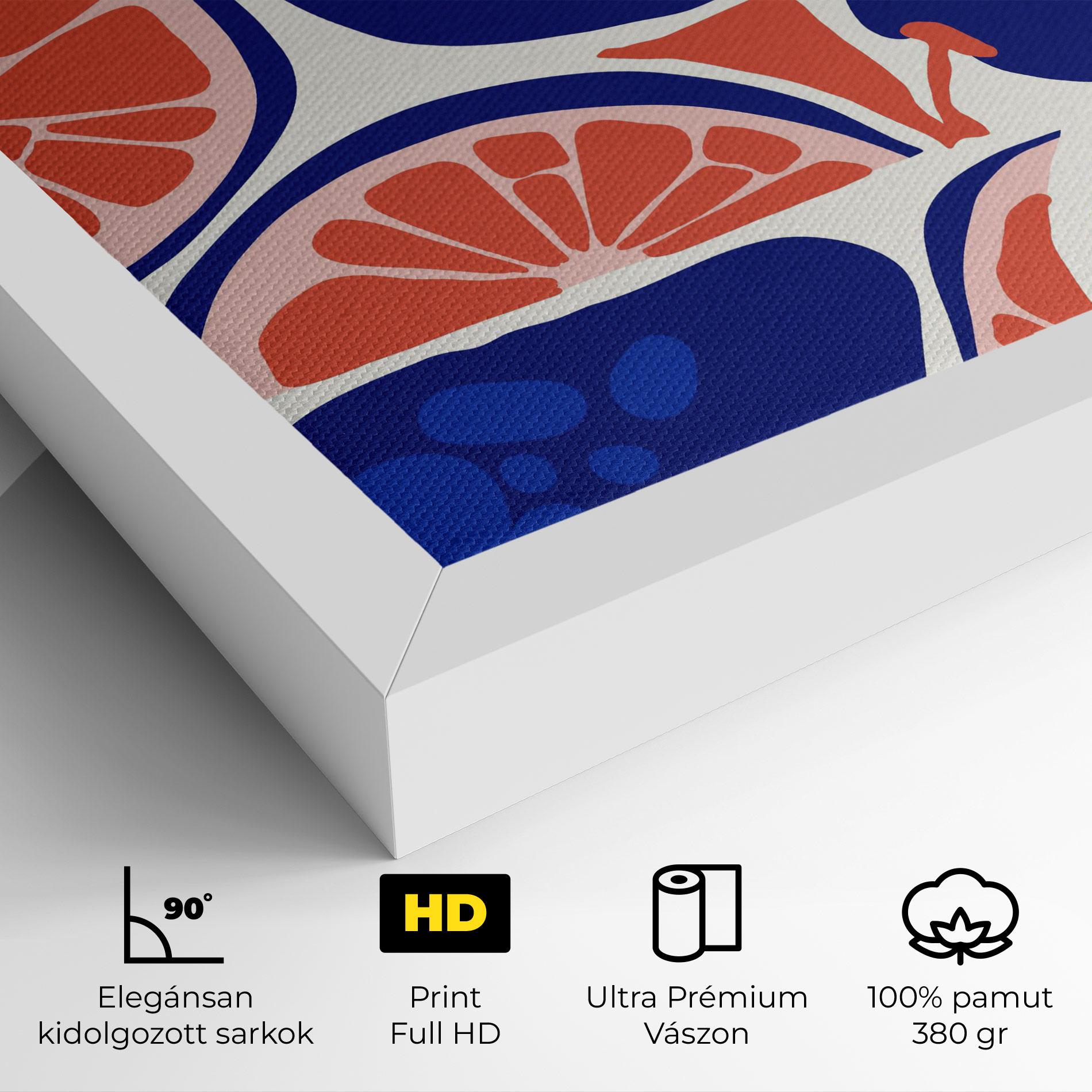 Vászonkép Blue Pink Fruit mockup 4