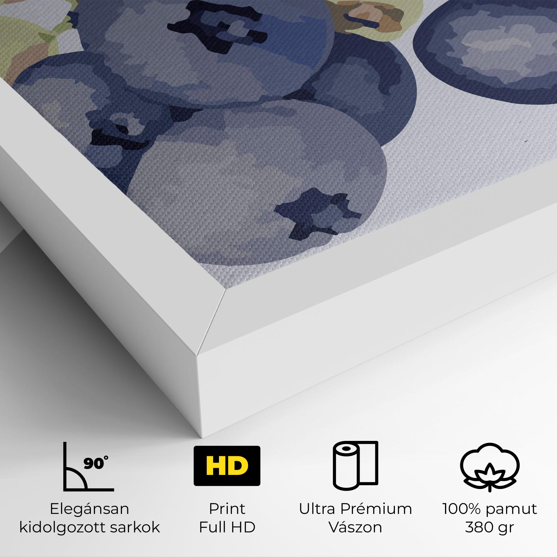 Vászonkép Blueberries Art mockup 4