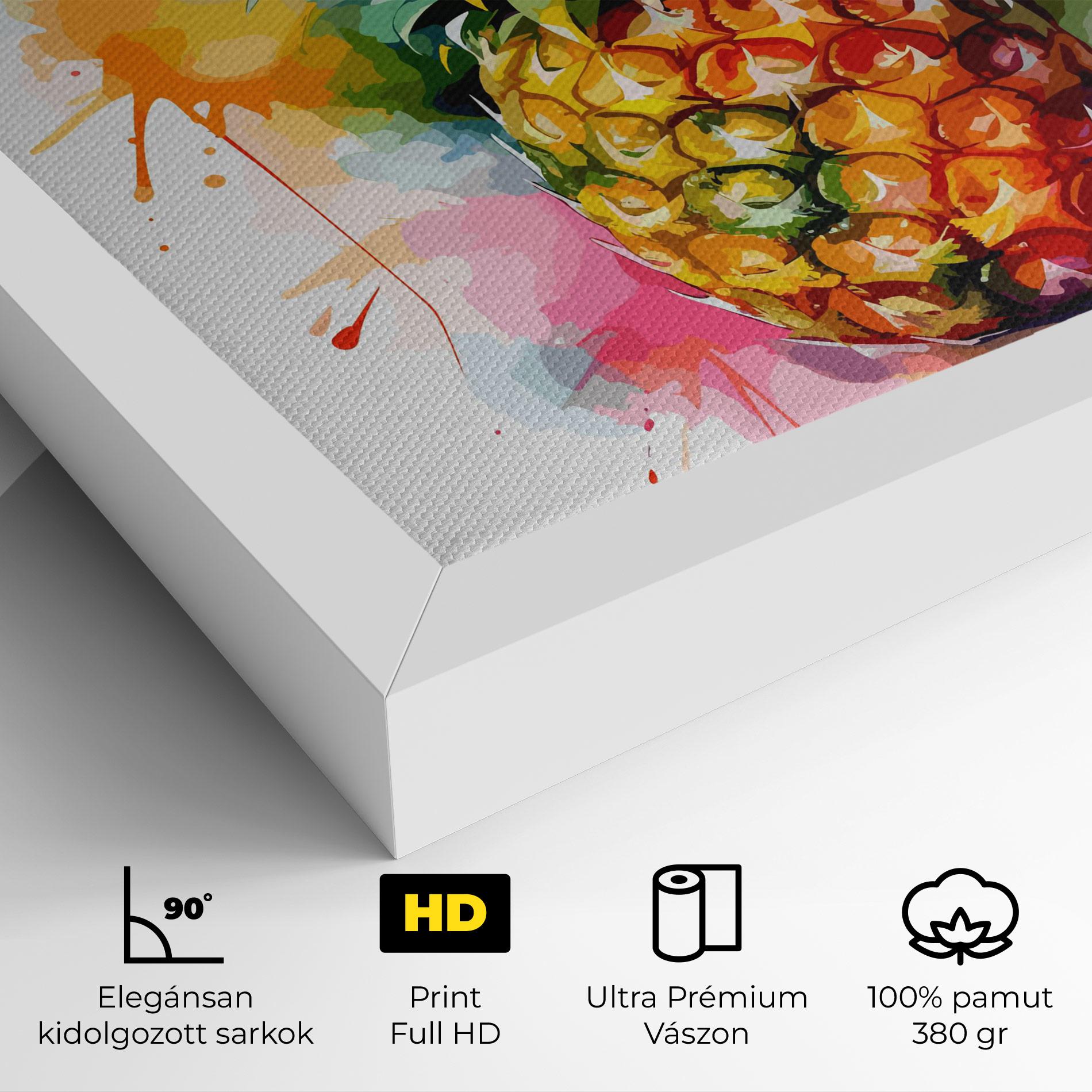 Vászonkép Color Mix Pineapple mockup 4