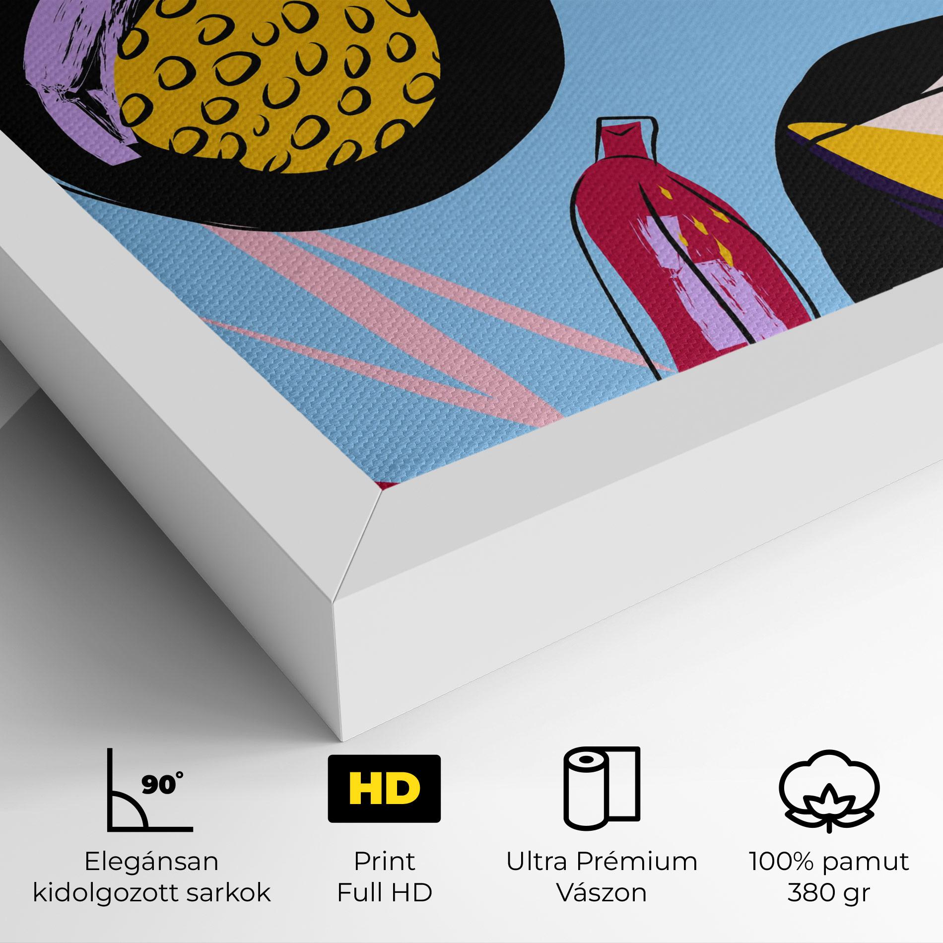 Vászonkép Colorful Fruits mockup 4