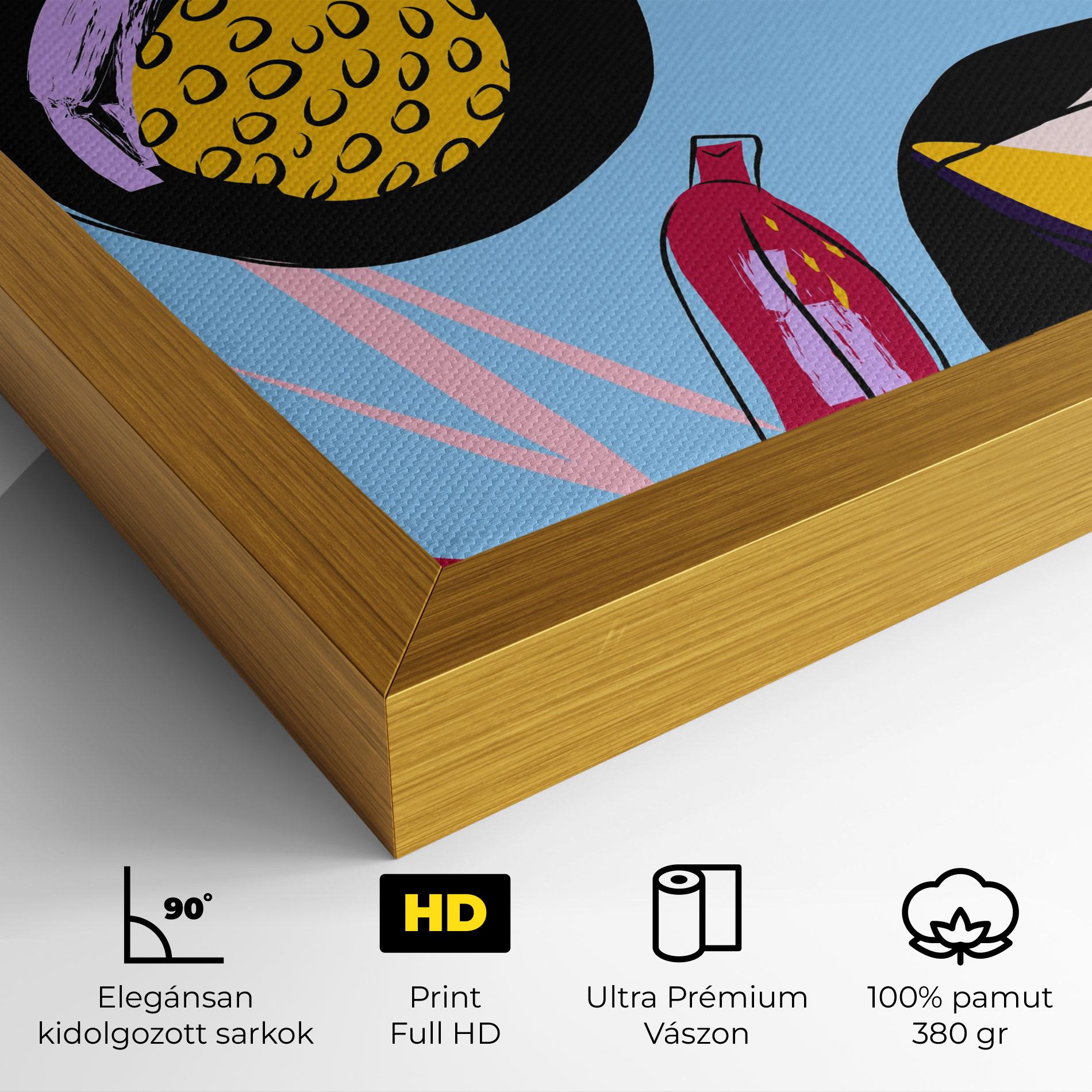 Vászonkép Colorful Fruits mockup 4