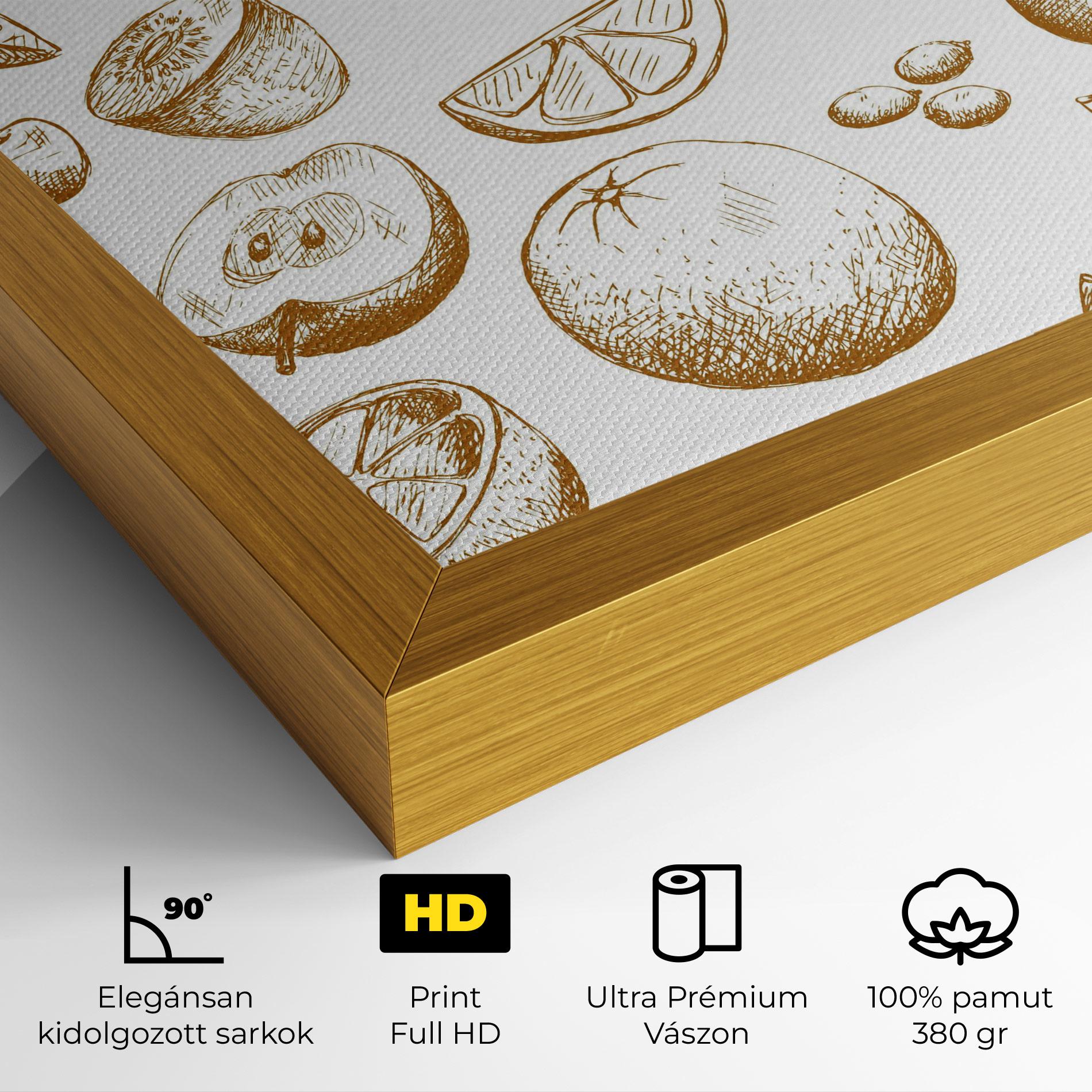Vászonkép Floating Fruits mockup 4