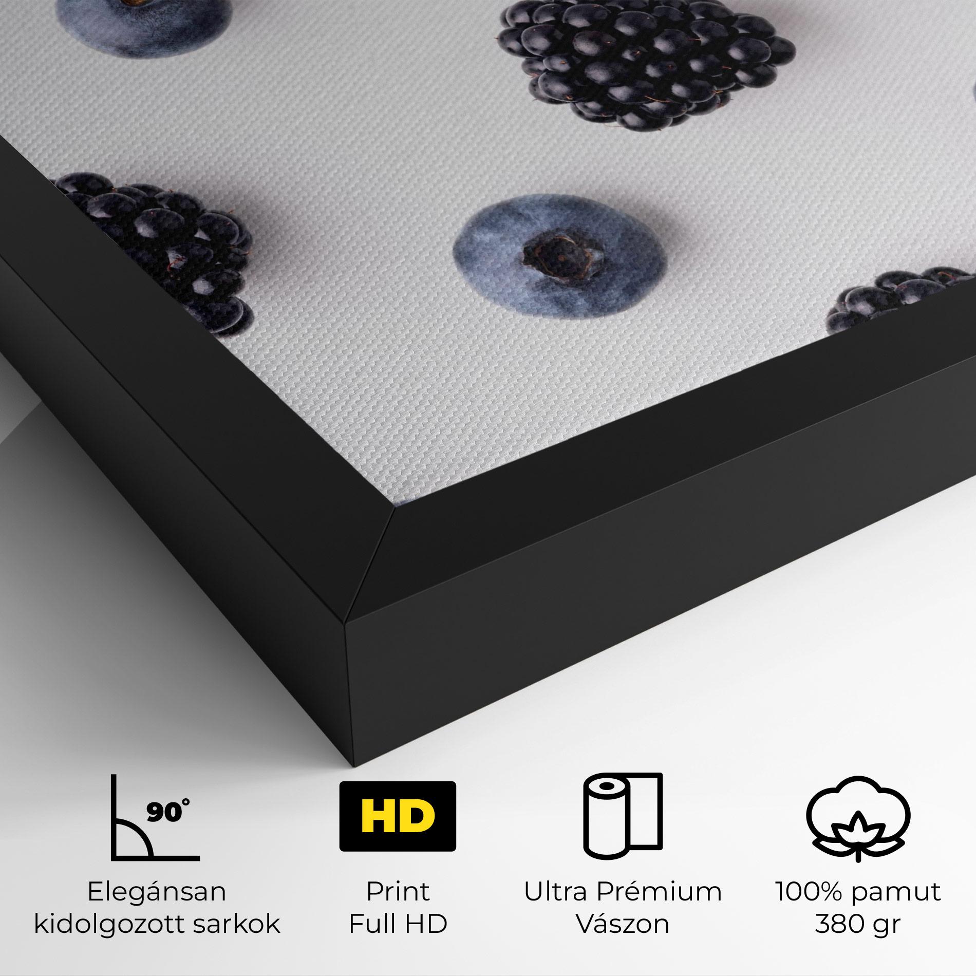 Vászonkép Blackberries And Blueberries mockup 4