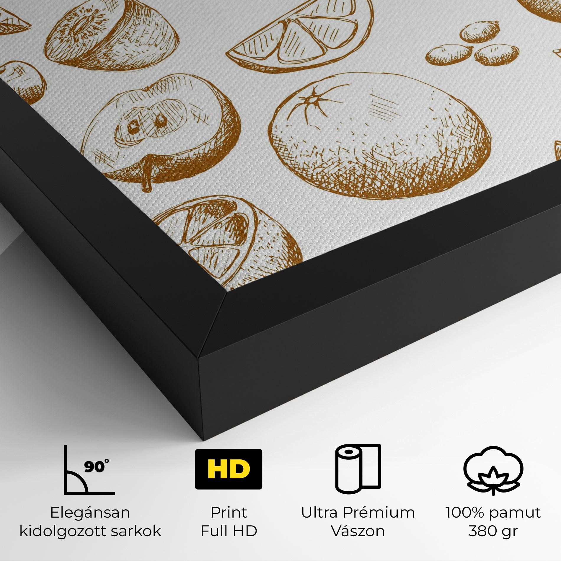 Vászonkép Floating Fruits mockup 4