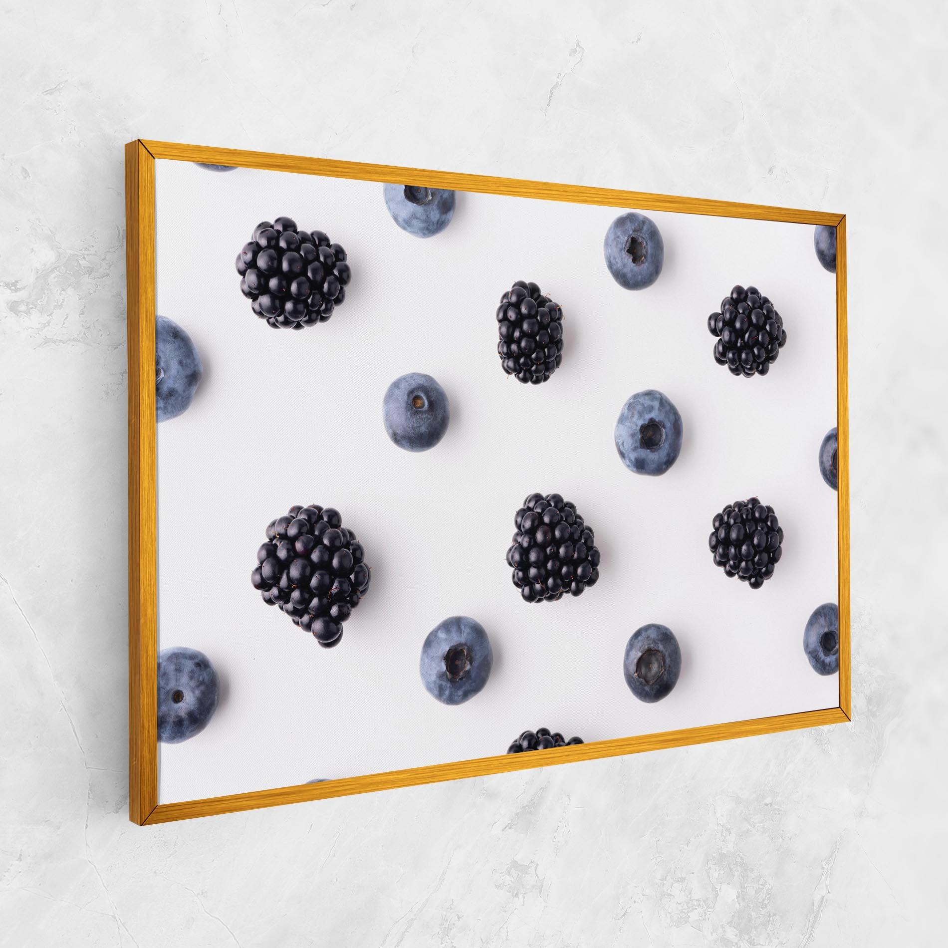 Vászonkép Blackberries And Blueberries mockup 1