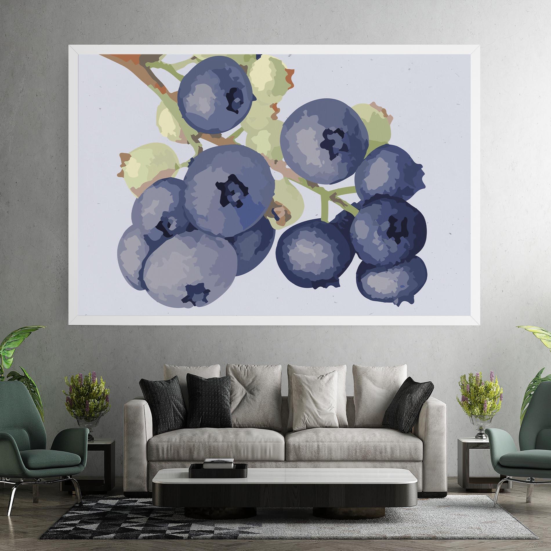 Vászonkép Blueberries Art mockup 7