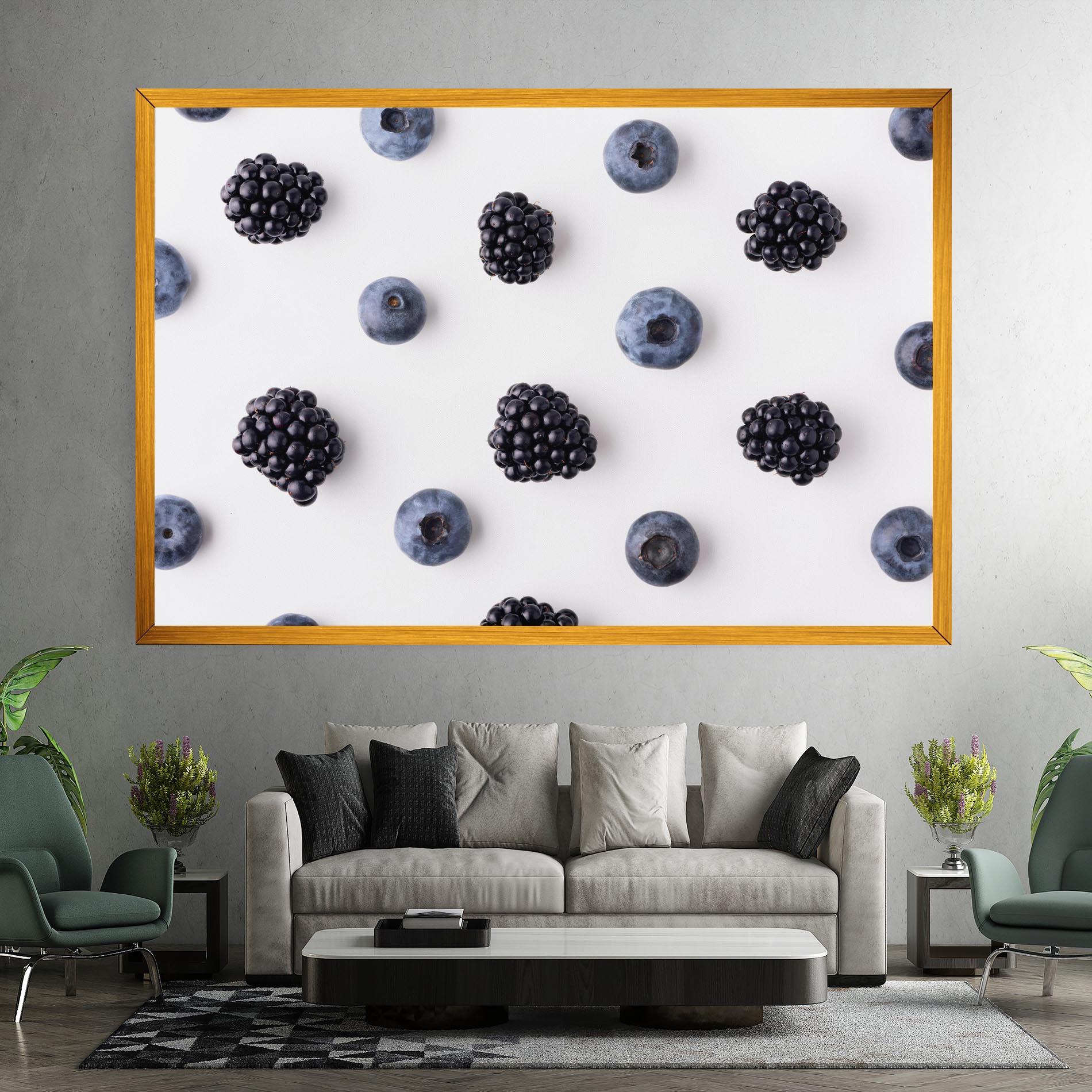 Vászonkép Blackberries And Blueberries mockup 7