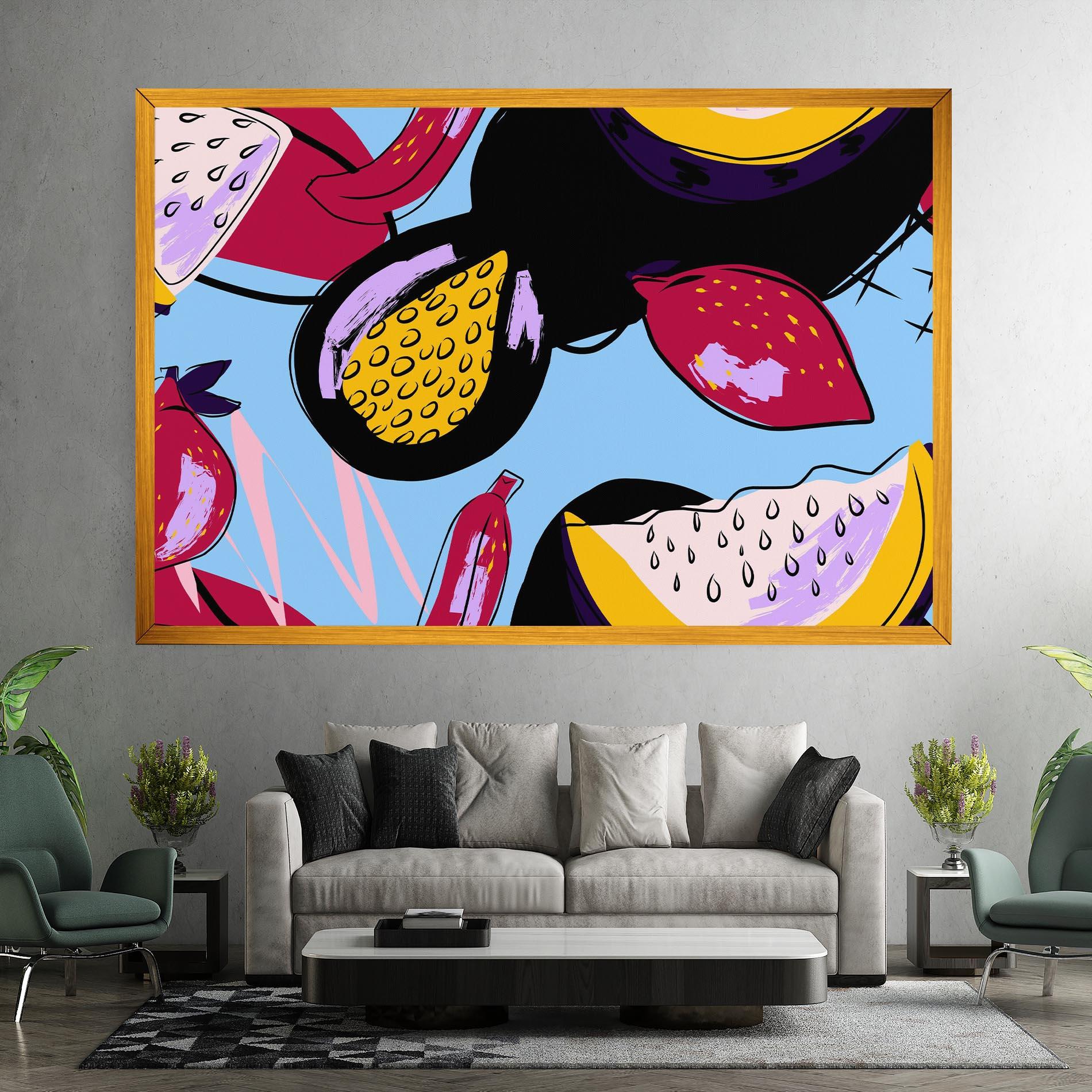 Vászonkép Colorful Fruits mockup 7