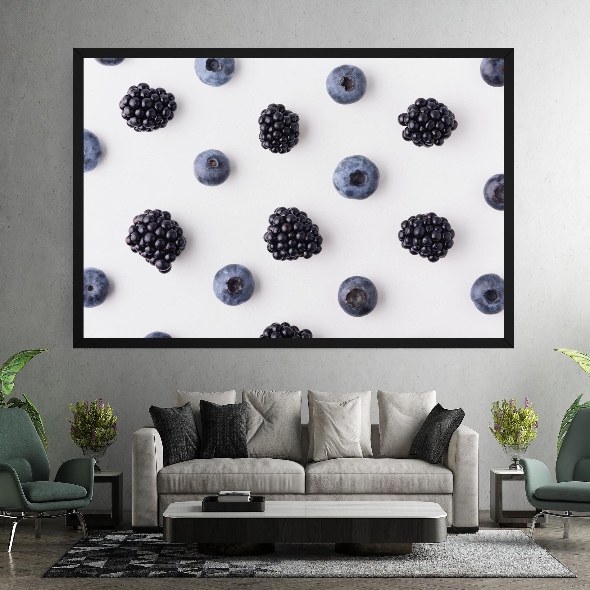 Vászonkép Blackberries And Blueberries mockup 7