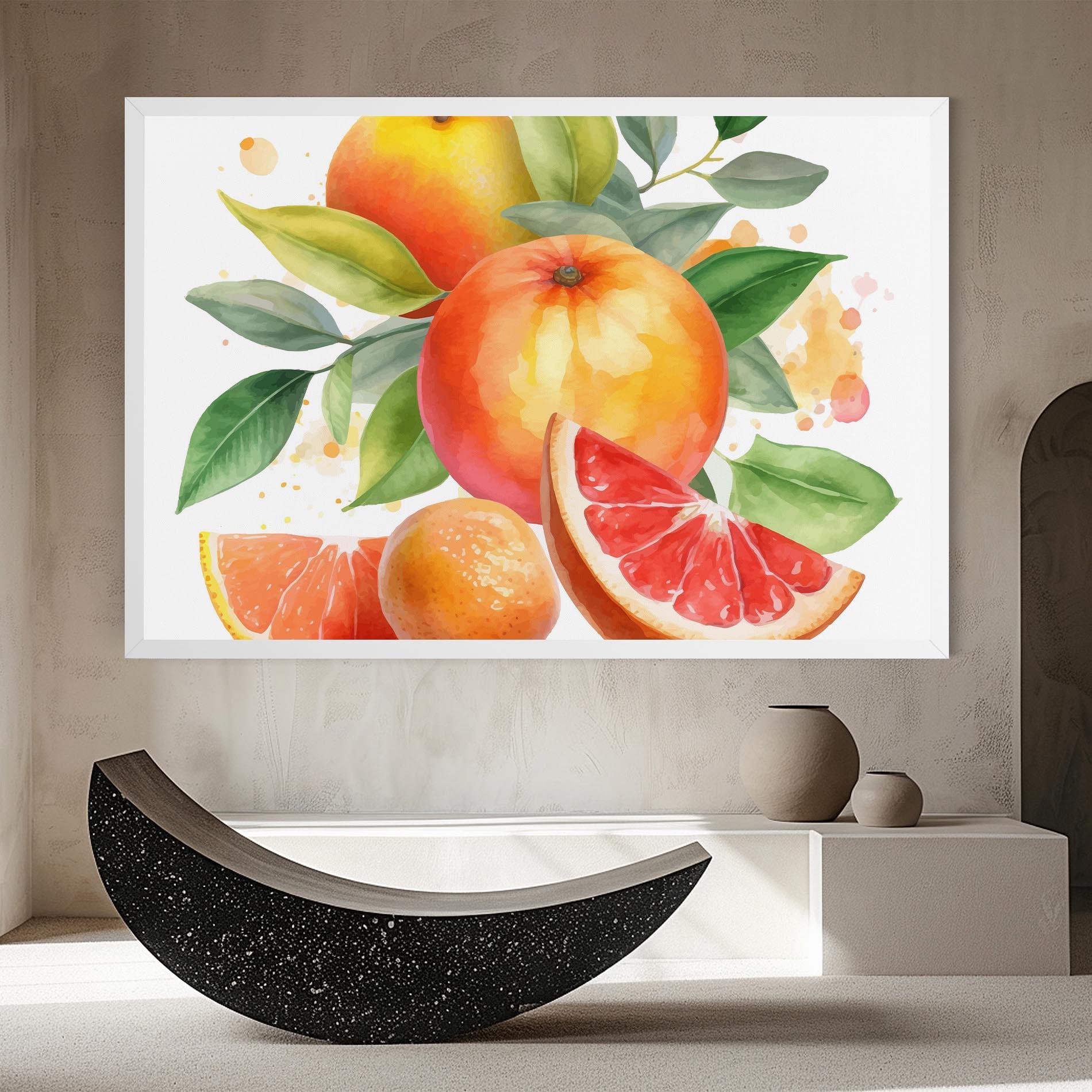 Vászonkép Grapefruit Art mockup 8