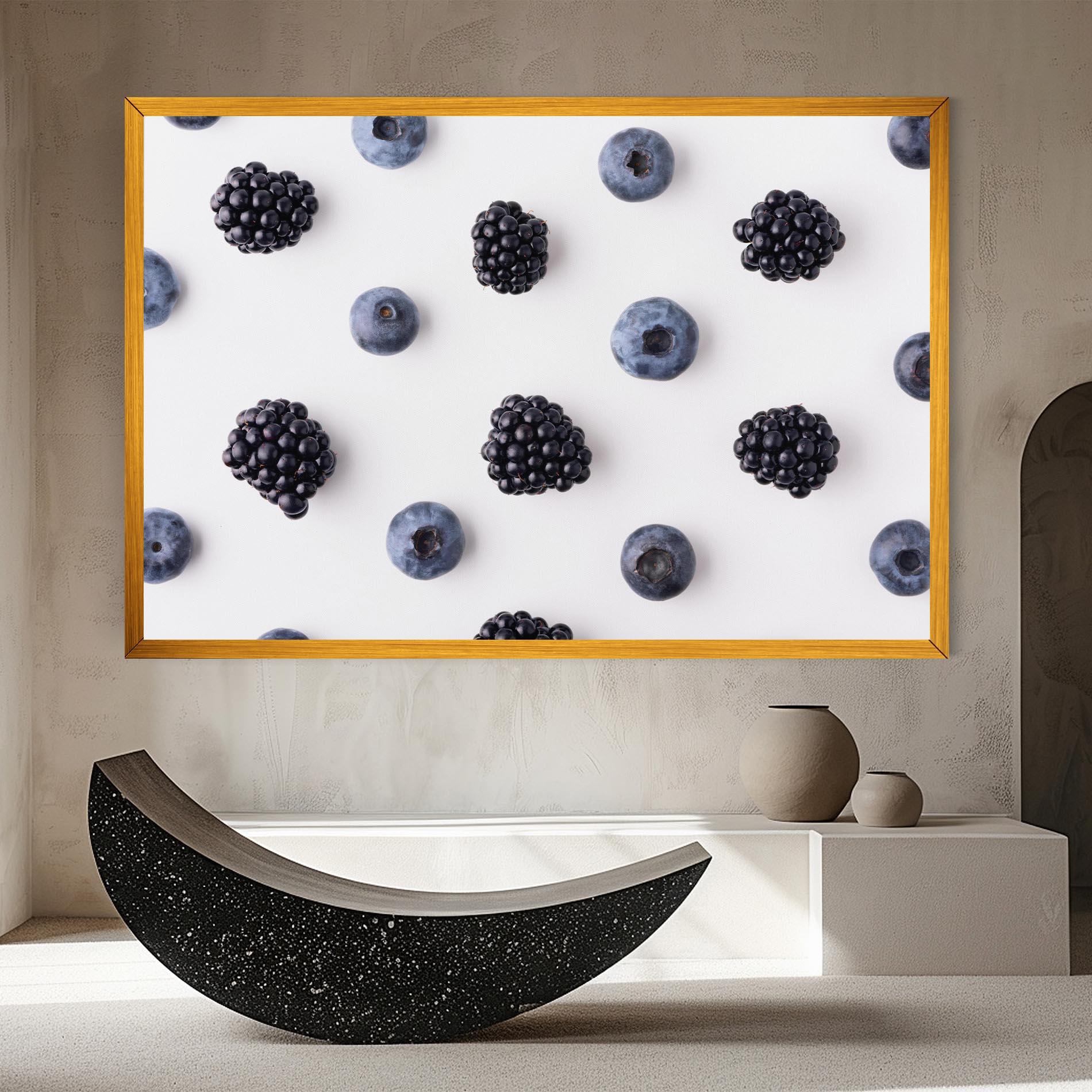 Vászonkép Blackberries And Blueberries mockup 8