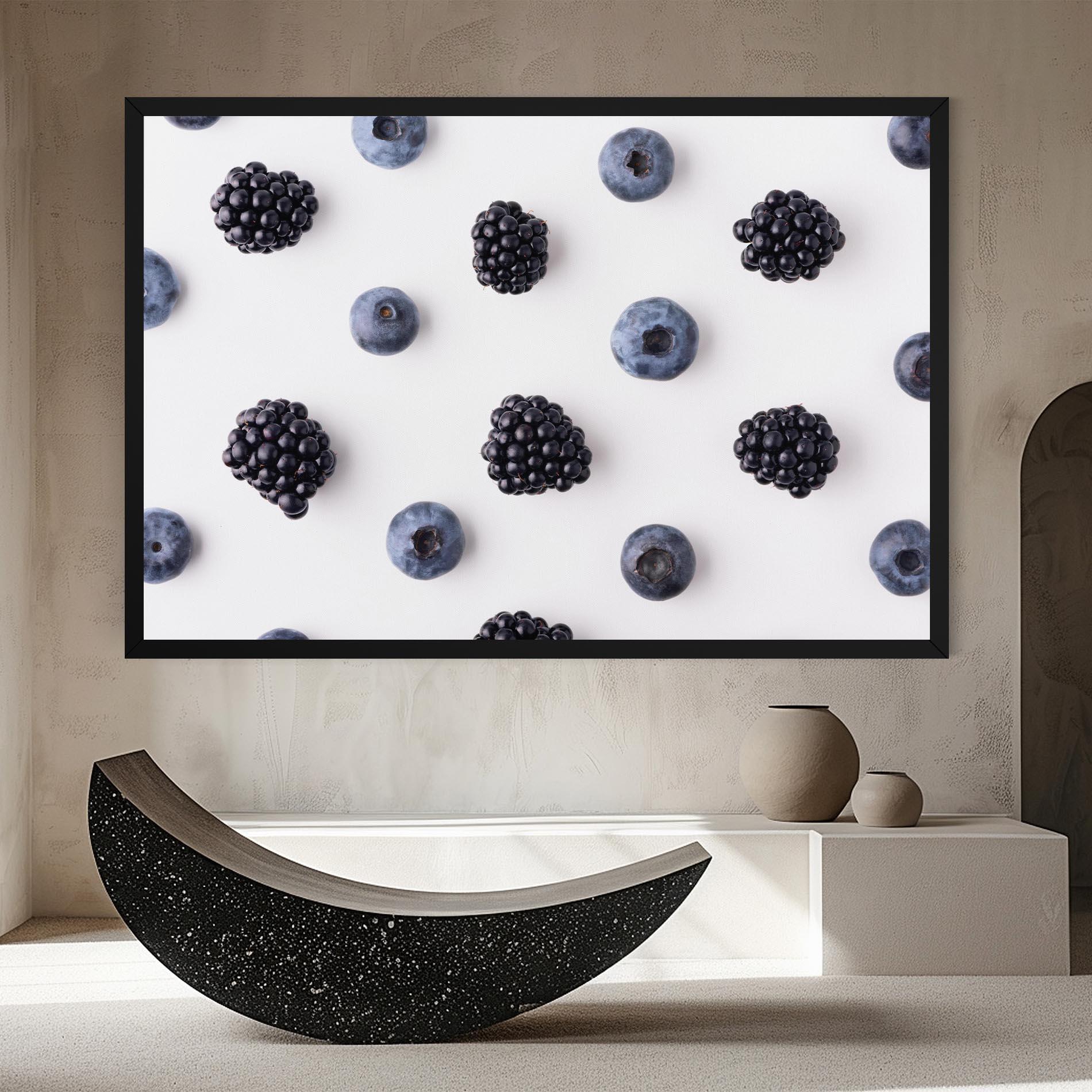 Vászonkép Blackberries And Blueberries mockup 8