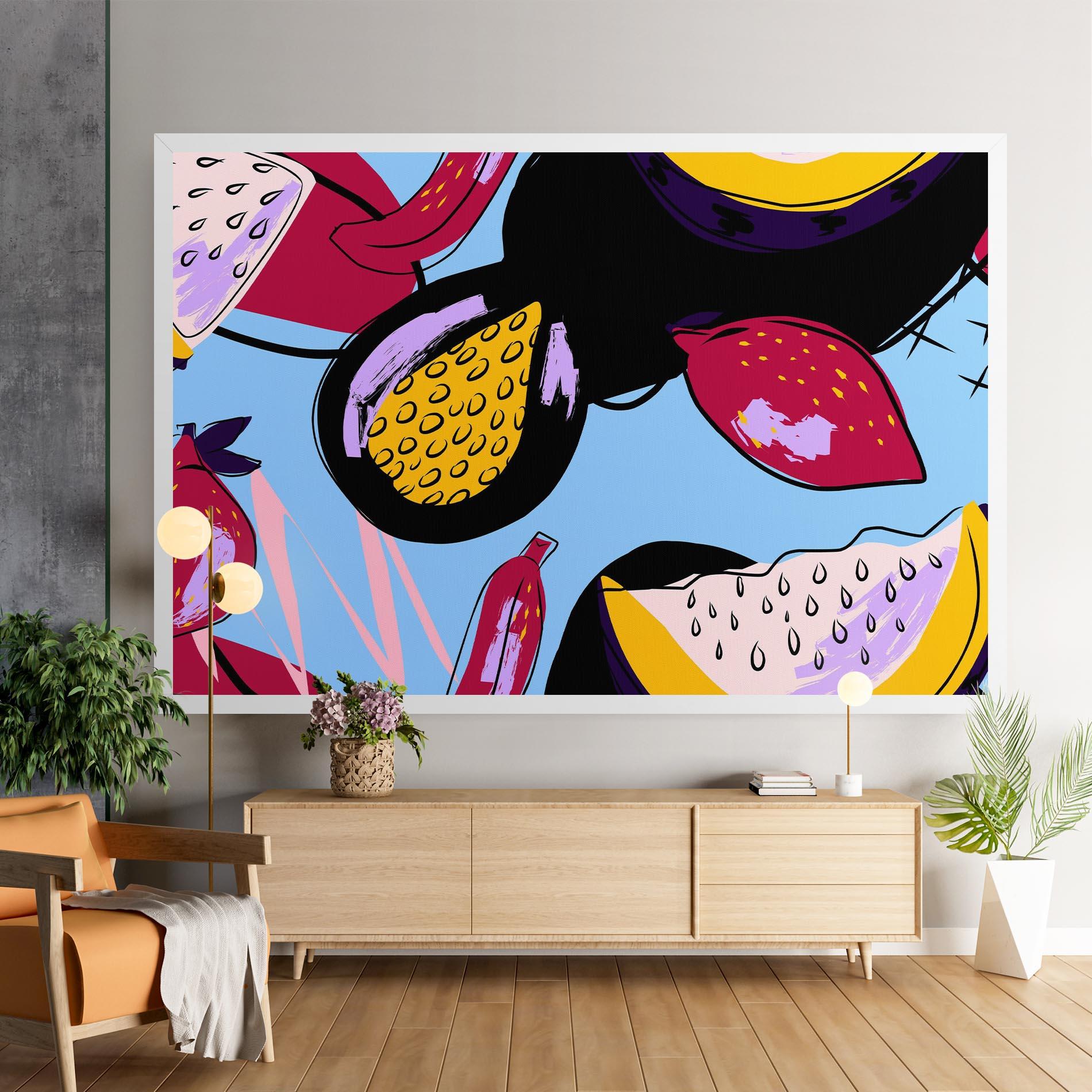 Vászonkép Colorful Fruits mockup 9