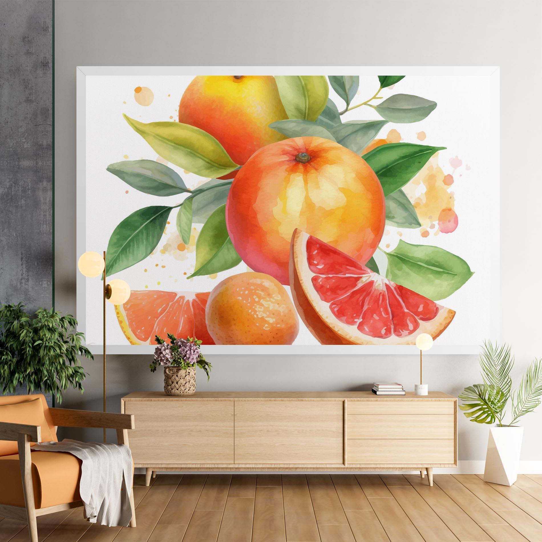Vászonkép Grapefruit Art mockup 9