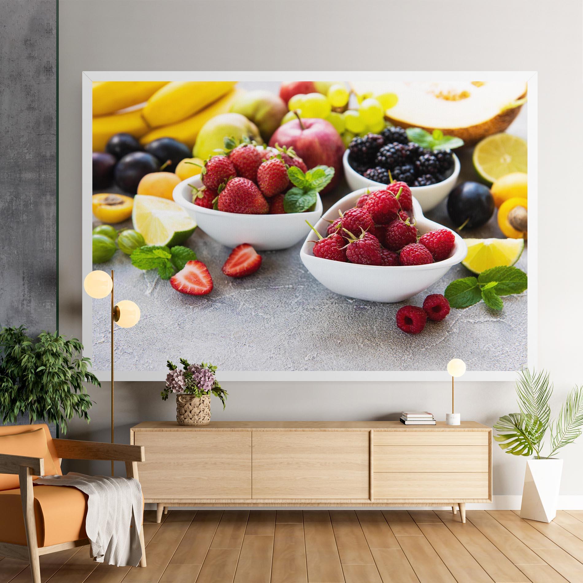 Vászonkép Heart Fresh Fruits mockup 9