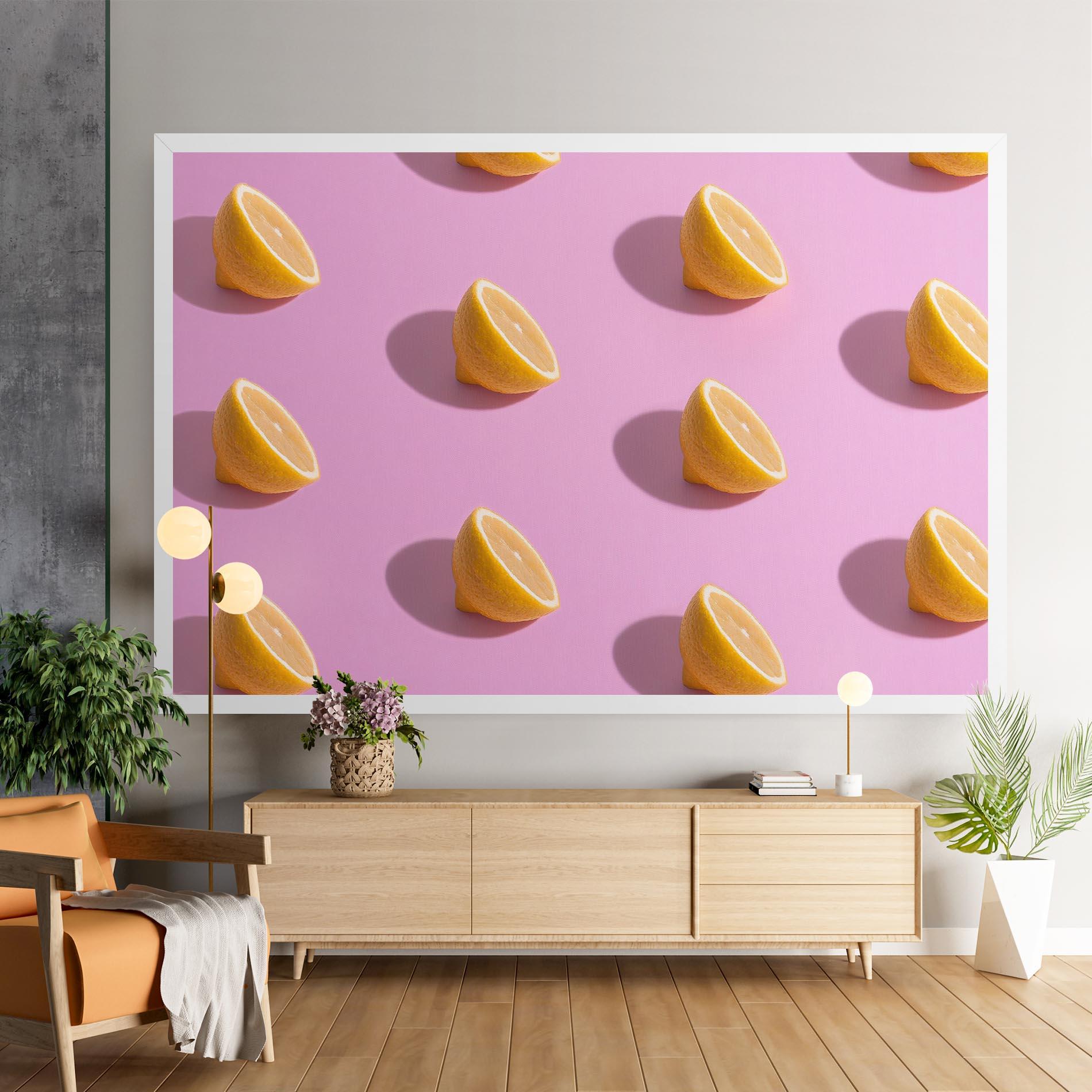 Vászonkép Lemon Pattern mockup 9