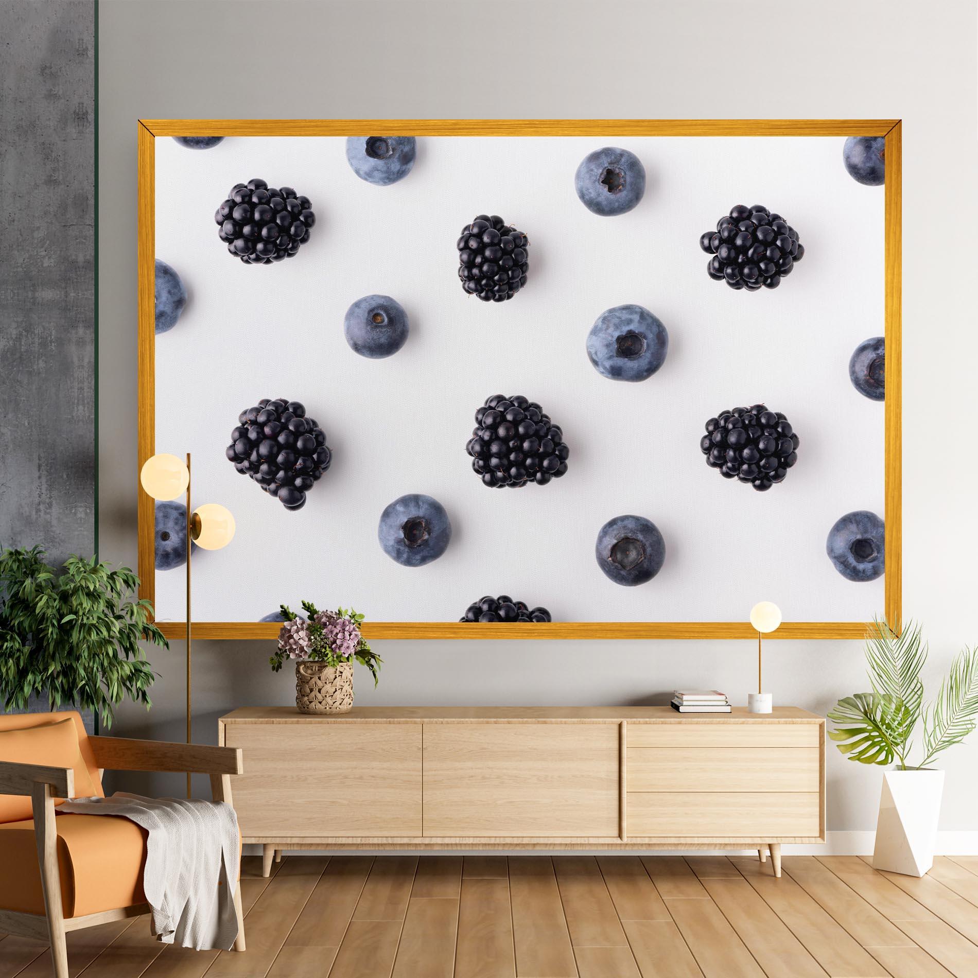 Vászonkép Blackberries And Blueberries mockup 9