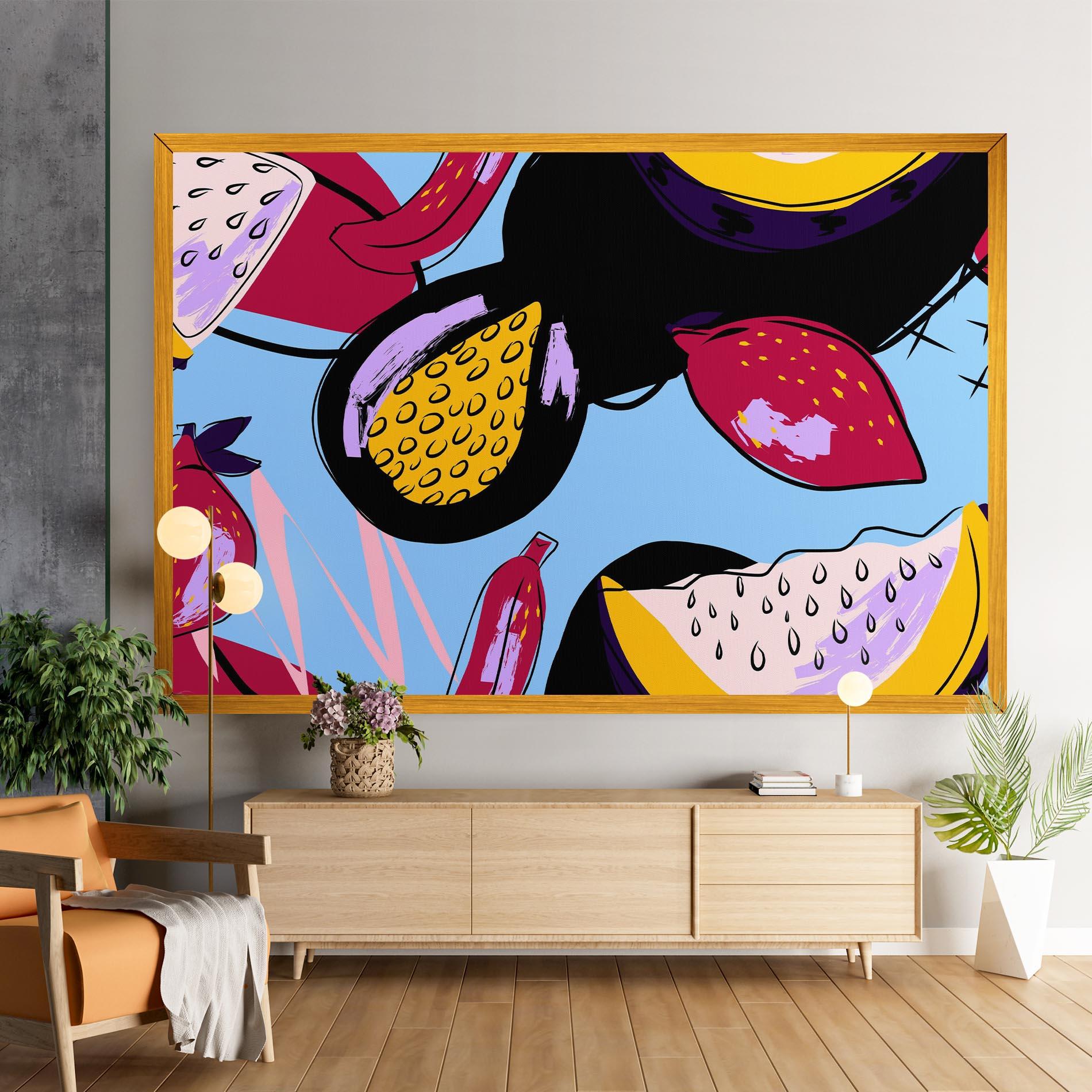 Vászonkép Colorful Fruits mockup 9